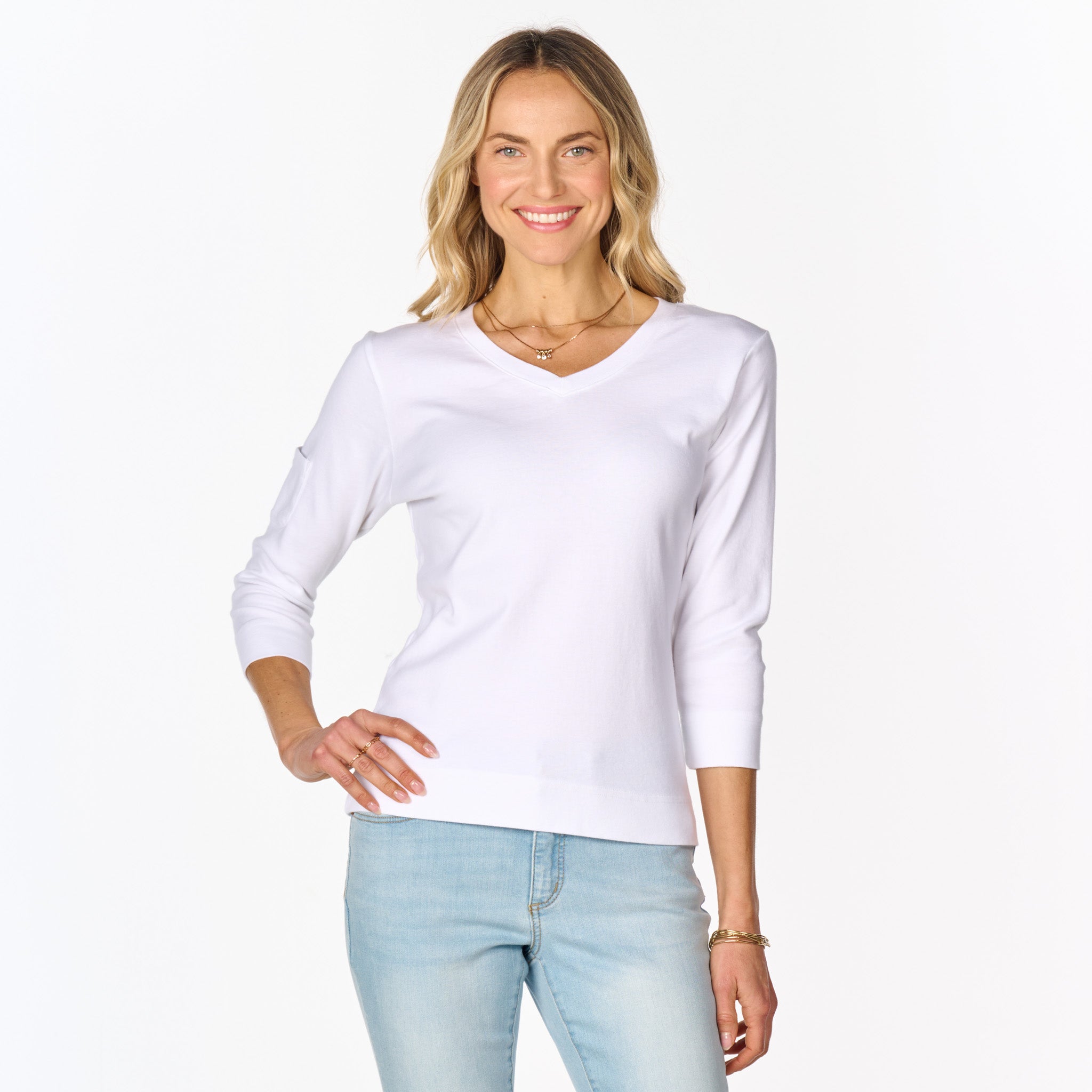 3/4 Sleeve Logo Fem T