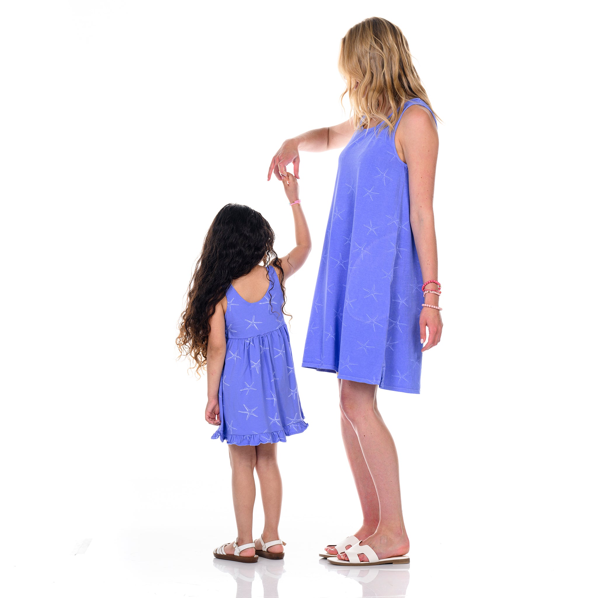 Girls Sea Star Ruffle Tank Dress