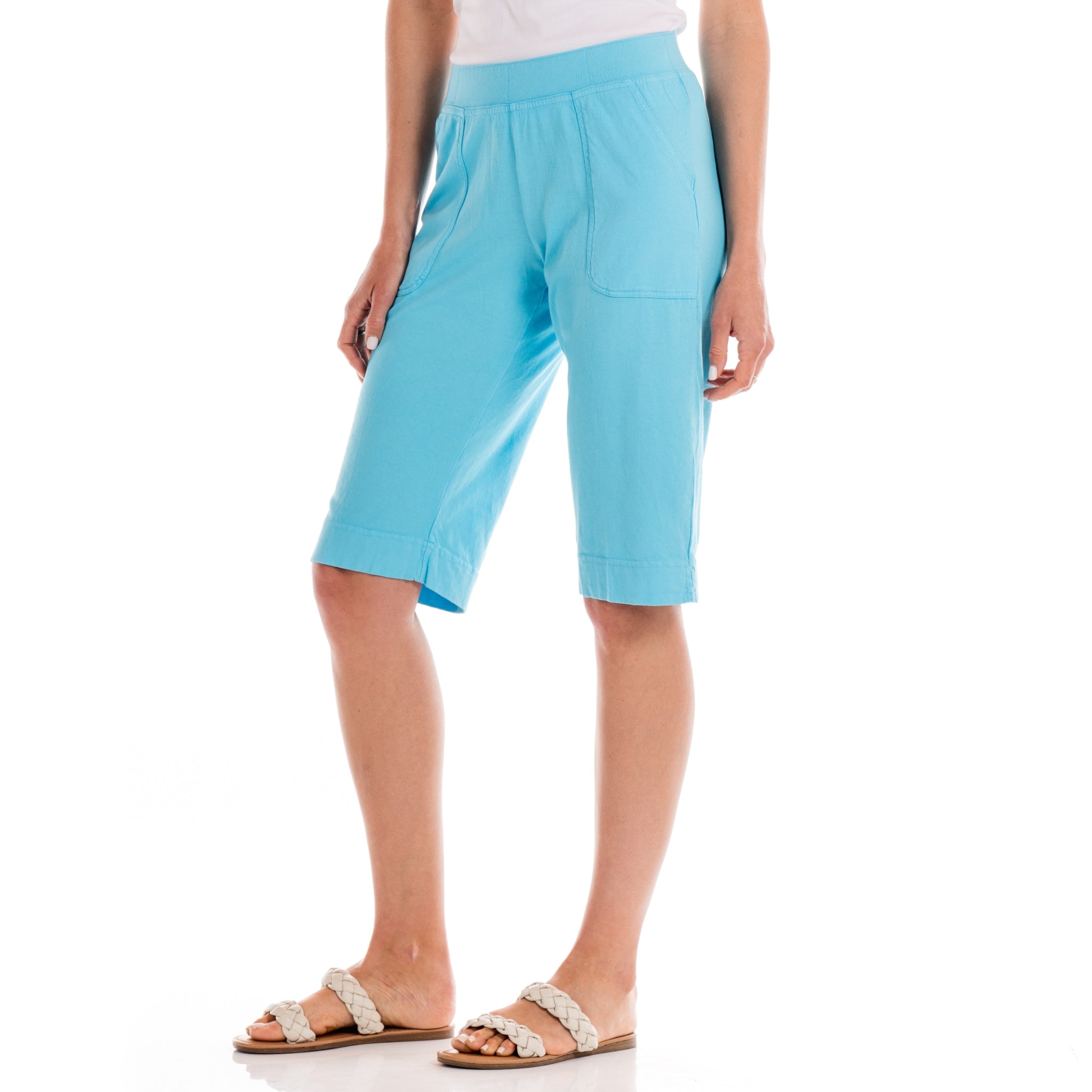 womens knee length shorts