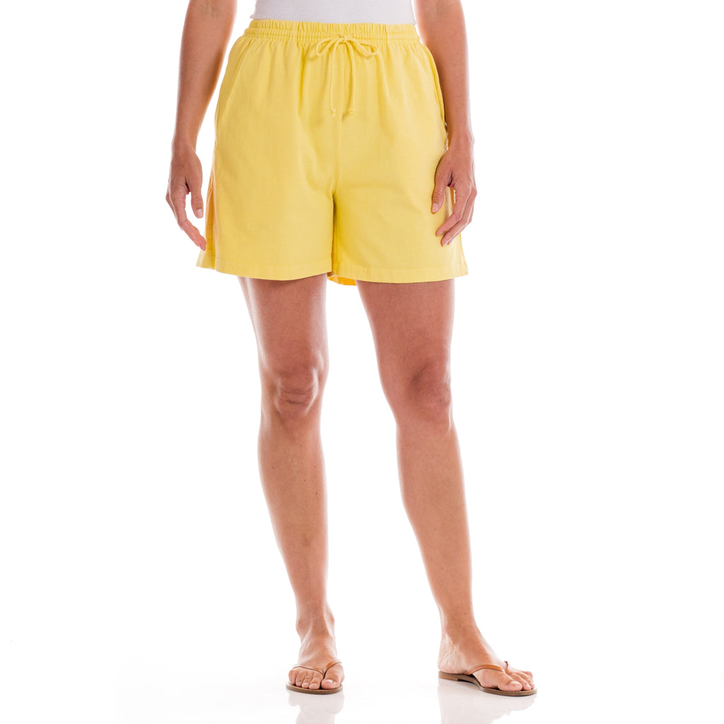 yellow jersey shorts women