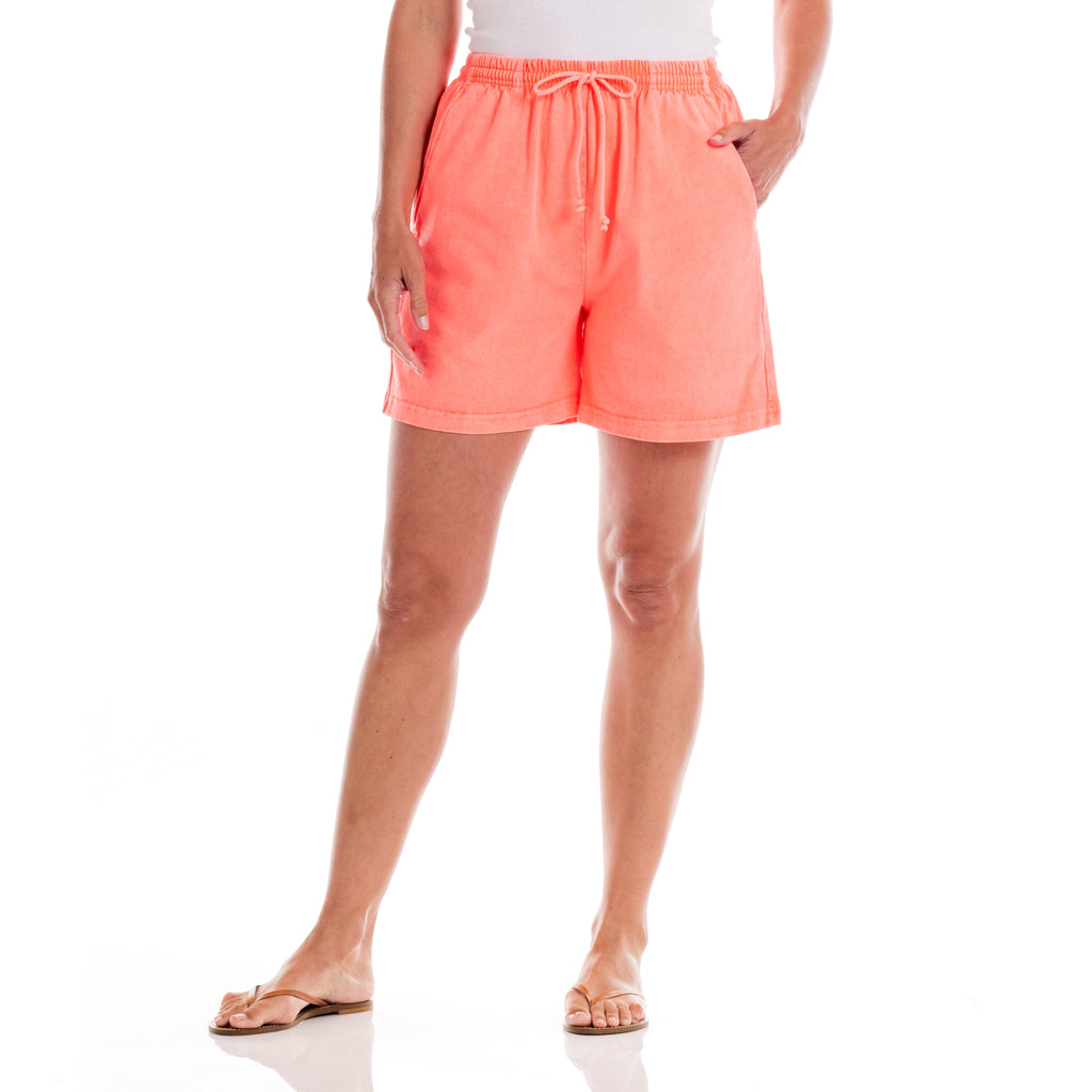 salmon jersey shorts women