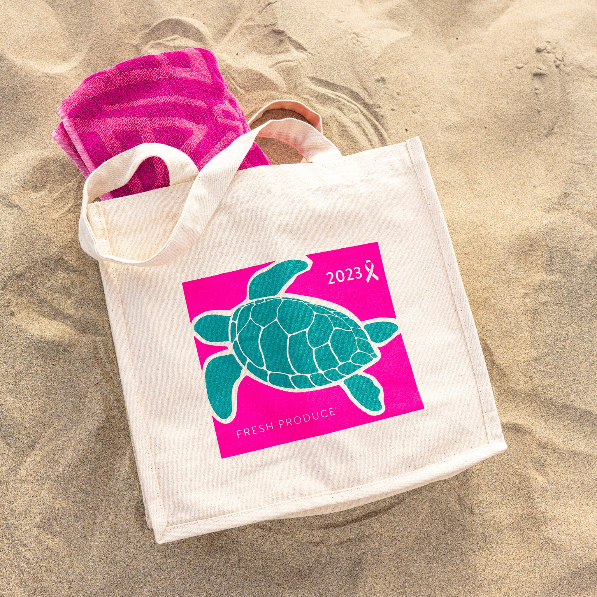 Breast Cancer Turtle Tote – Fresh Produce Clothes