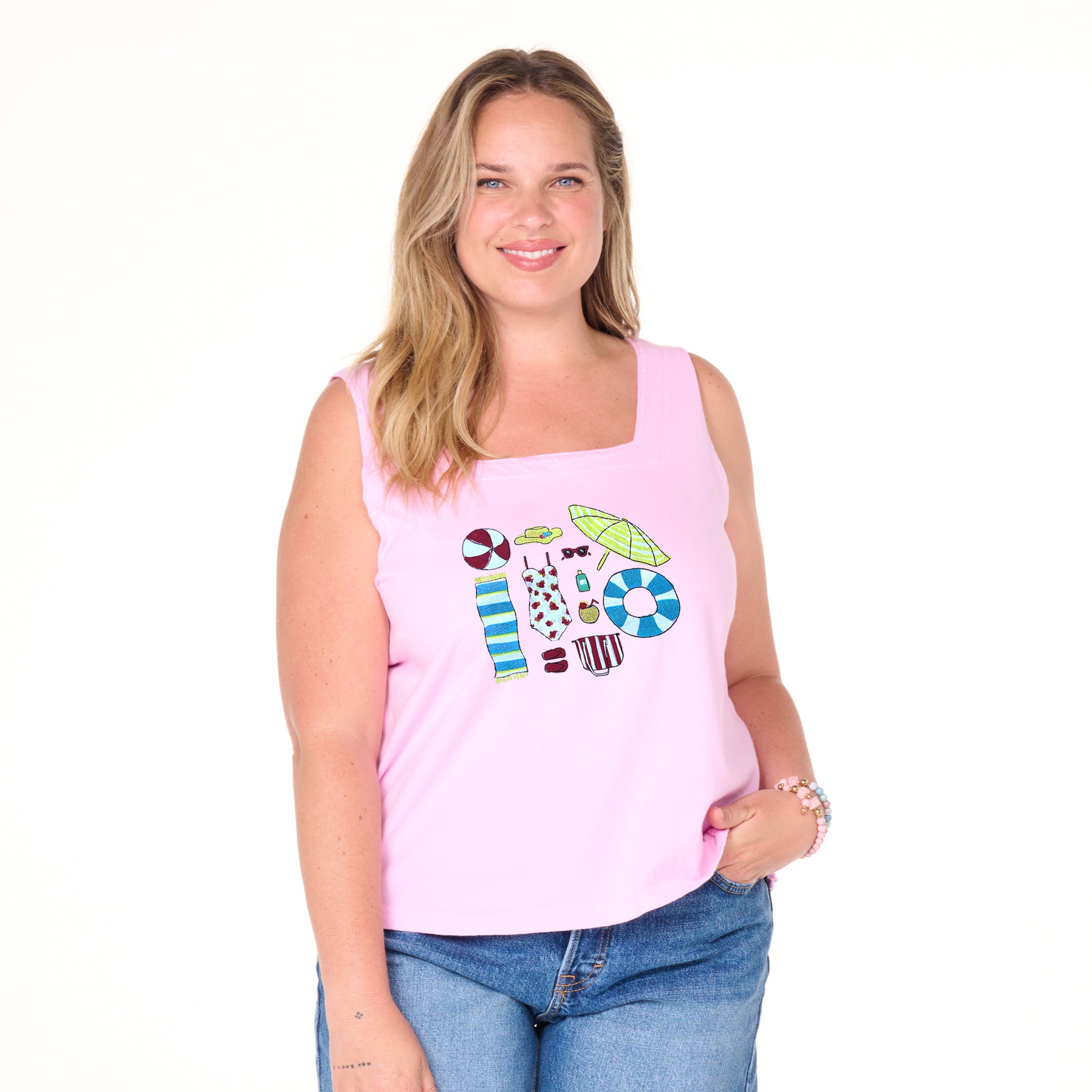 Beach Day Essentials Boxy Tank | Plus Size