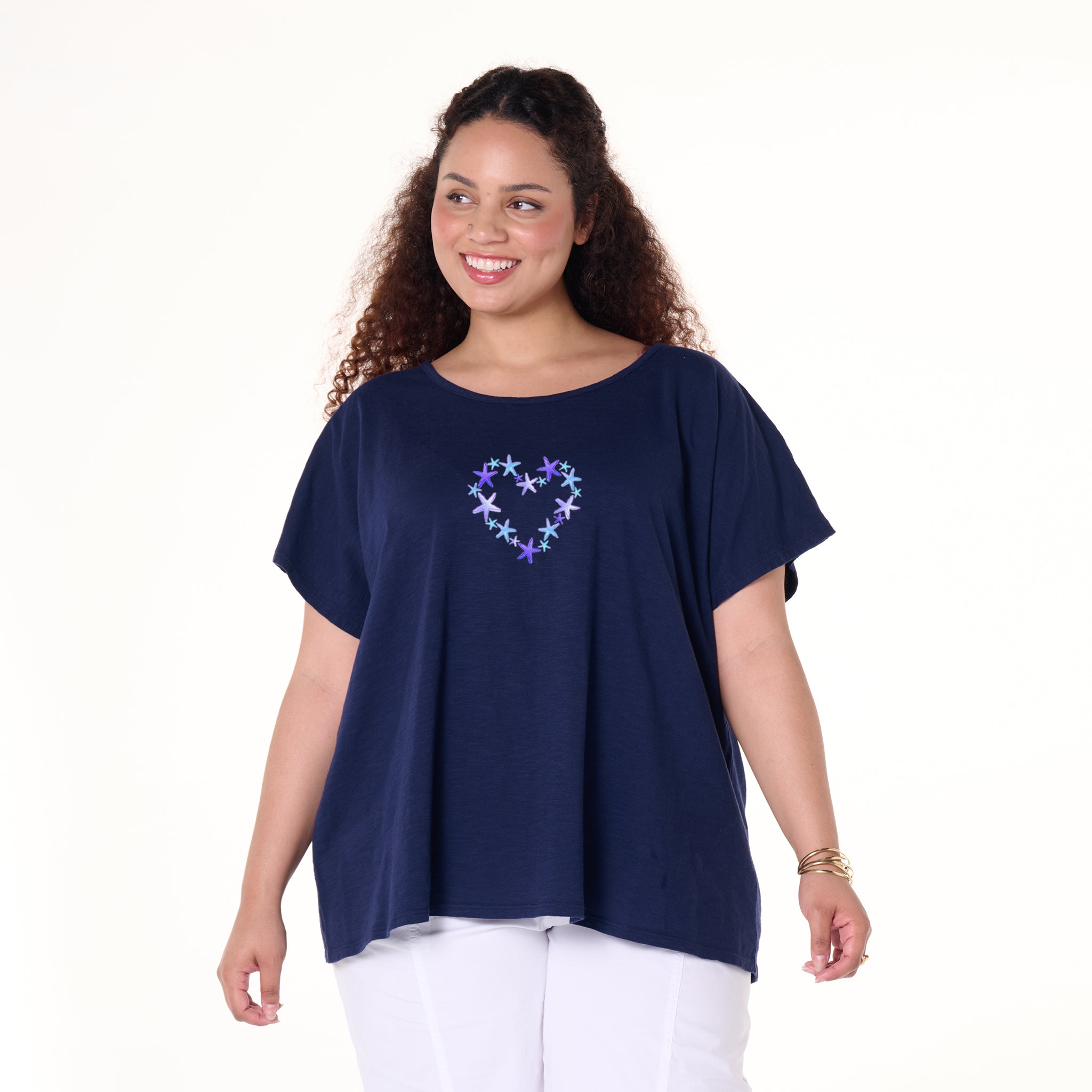 Blue Sea Heart Keepsake T | Plus Size