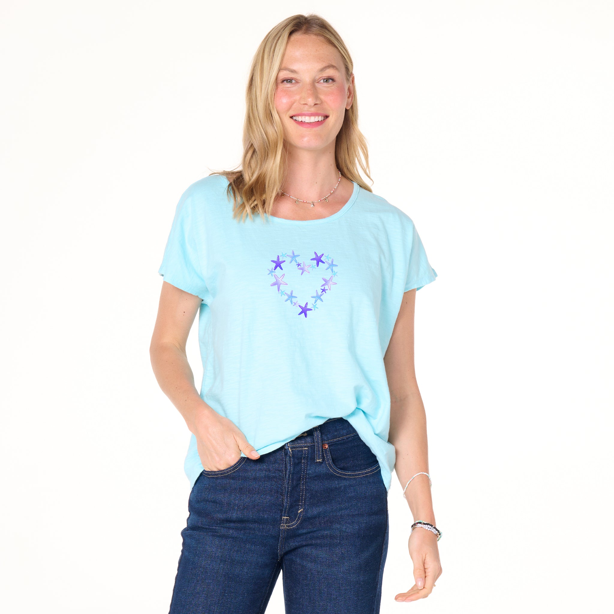 Blue Sea Heart Keepsake T