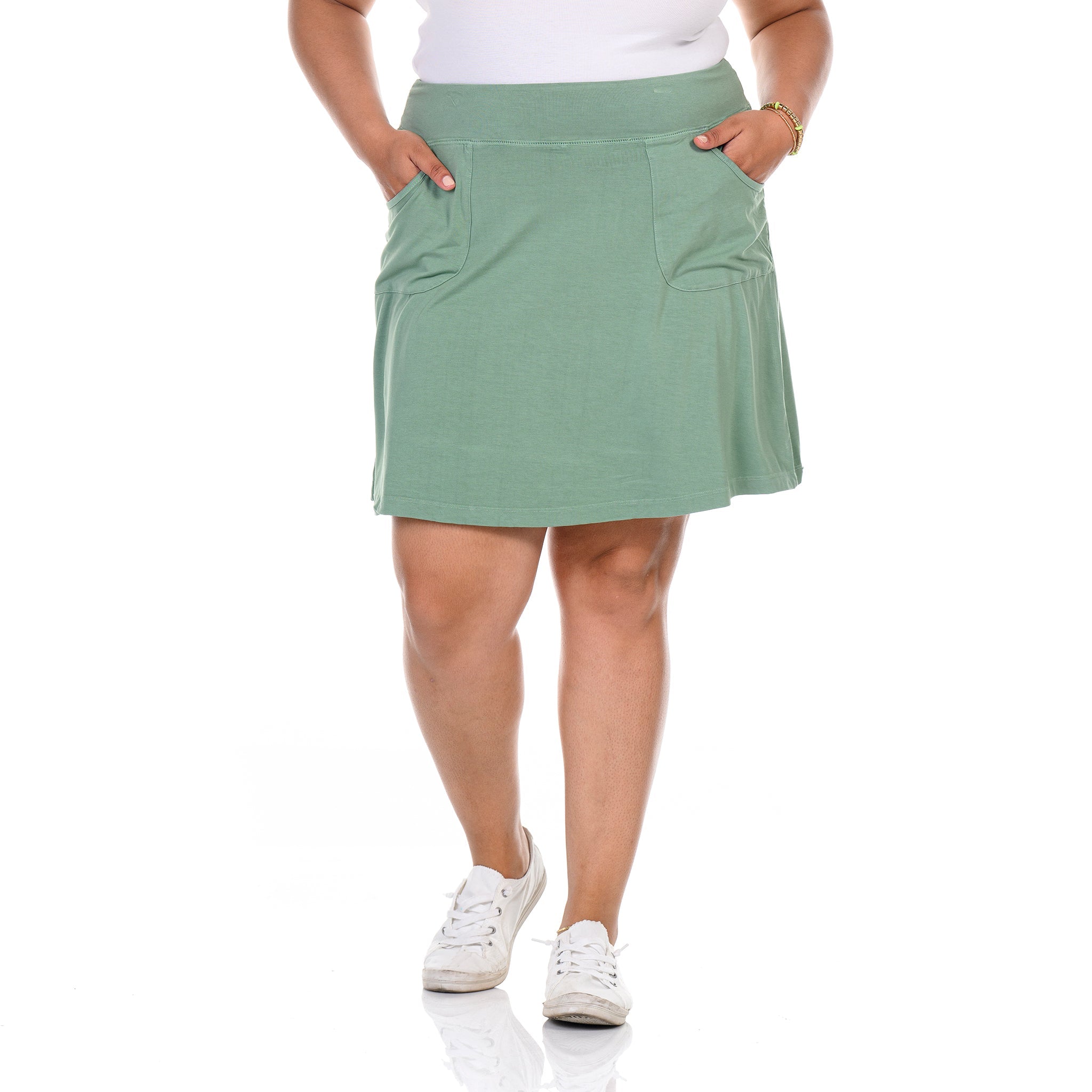 City Skort | Plus Size Daffodil-Lagoon