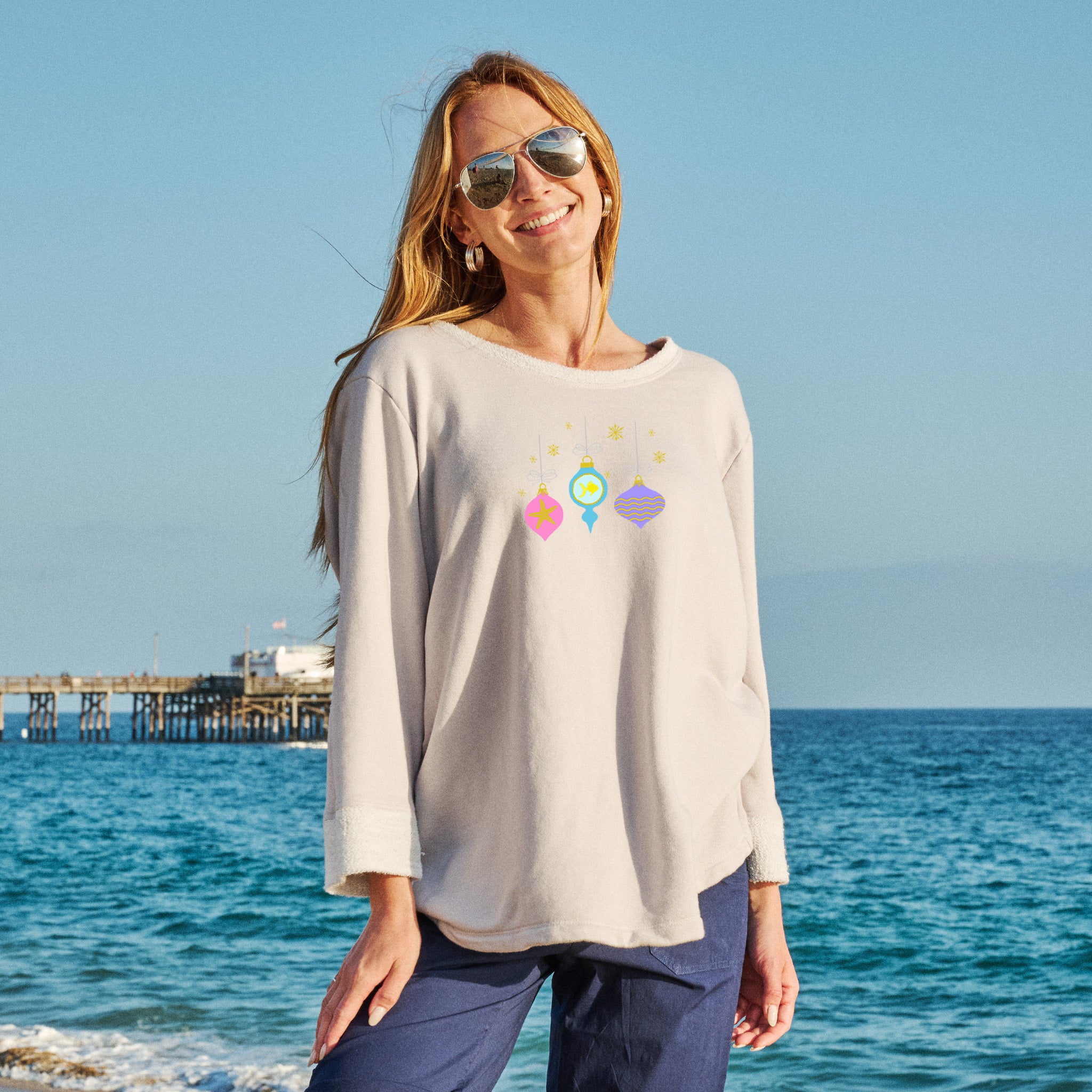 Coastal Ornaments Sunset Sweatshirt