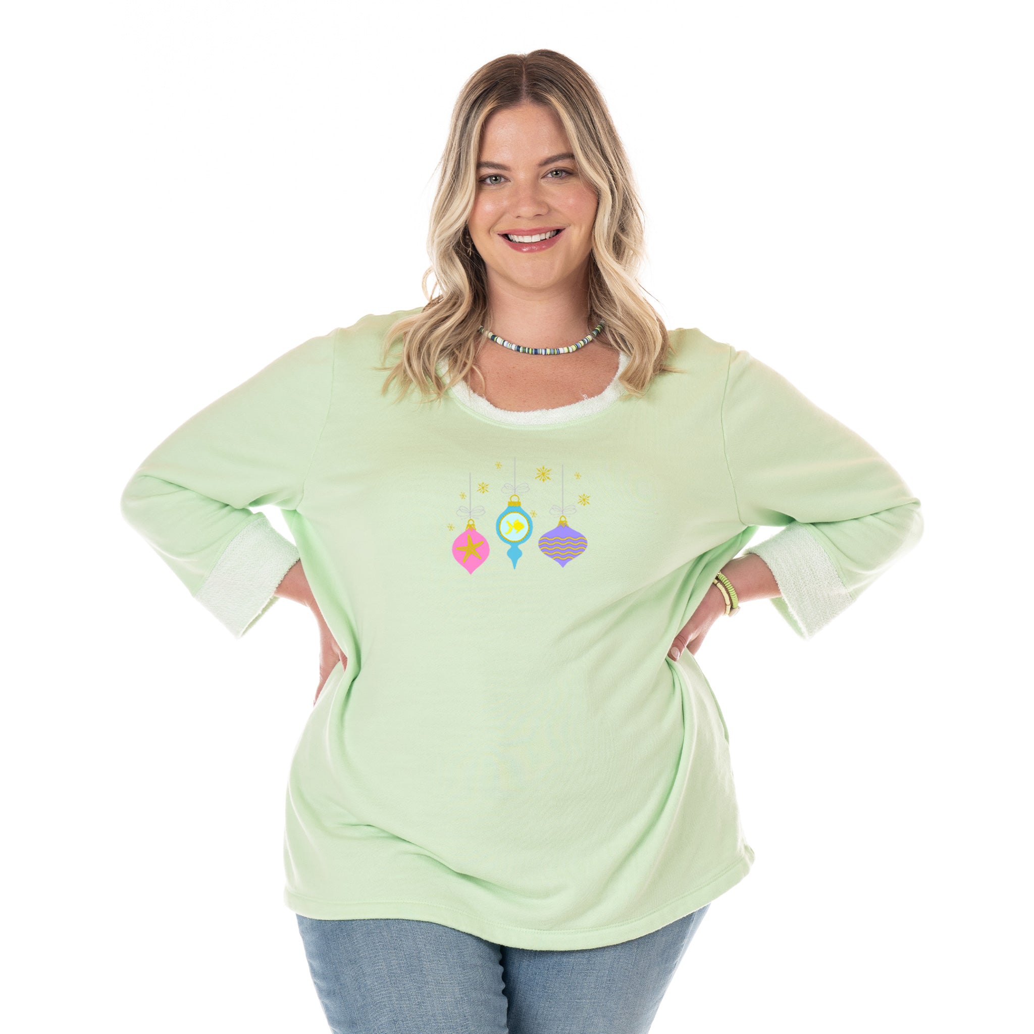 Coastal Ornaments Sunset Sweatshirt | Plus Size
