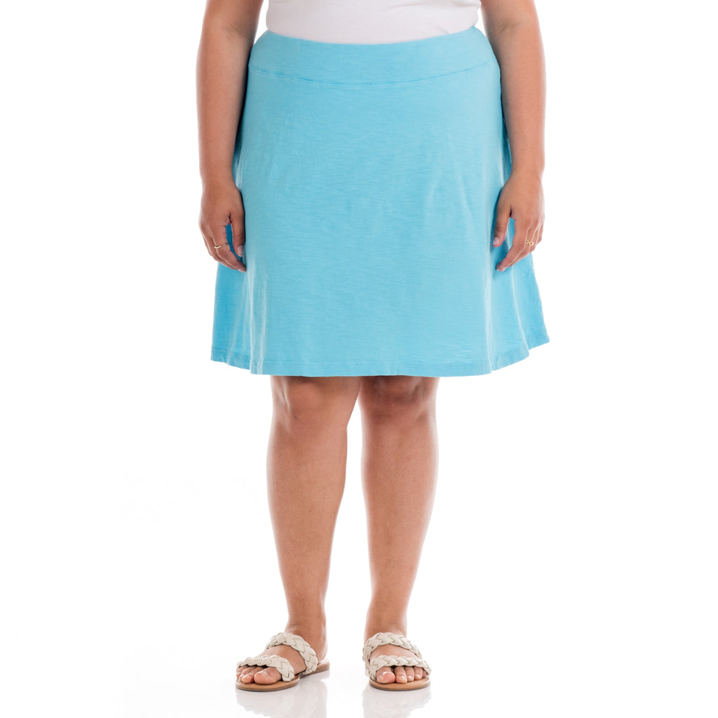 teal plus size skirt