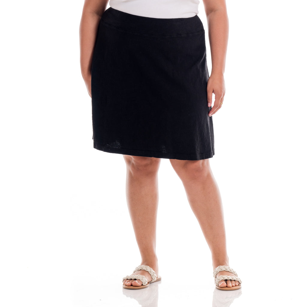 black plus size skirt women