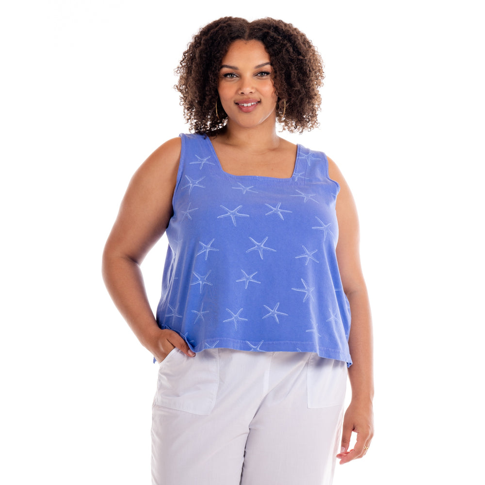 Sea-Star Boxy Tank in Plus Size