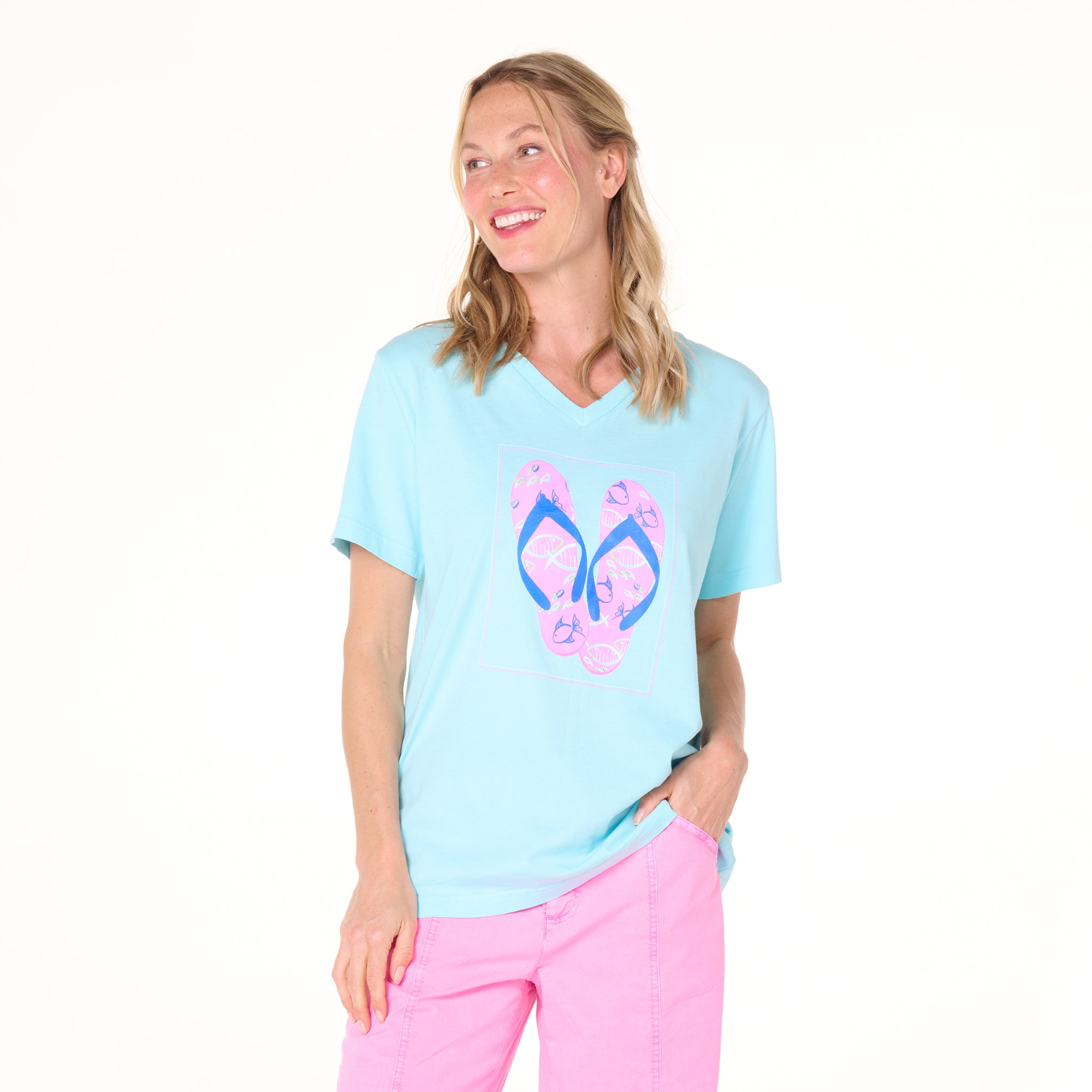 Fishy Flop V-Neck T