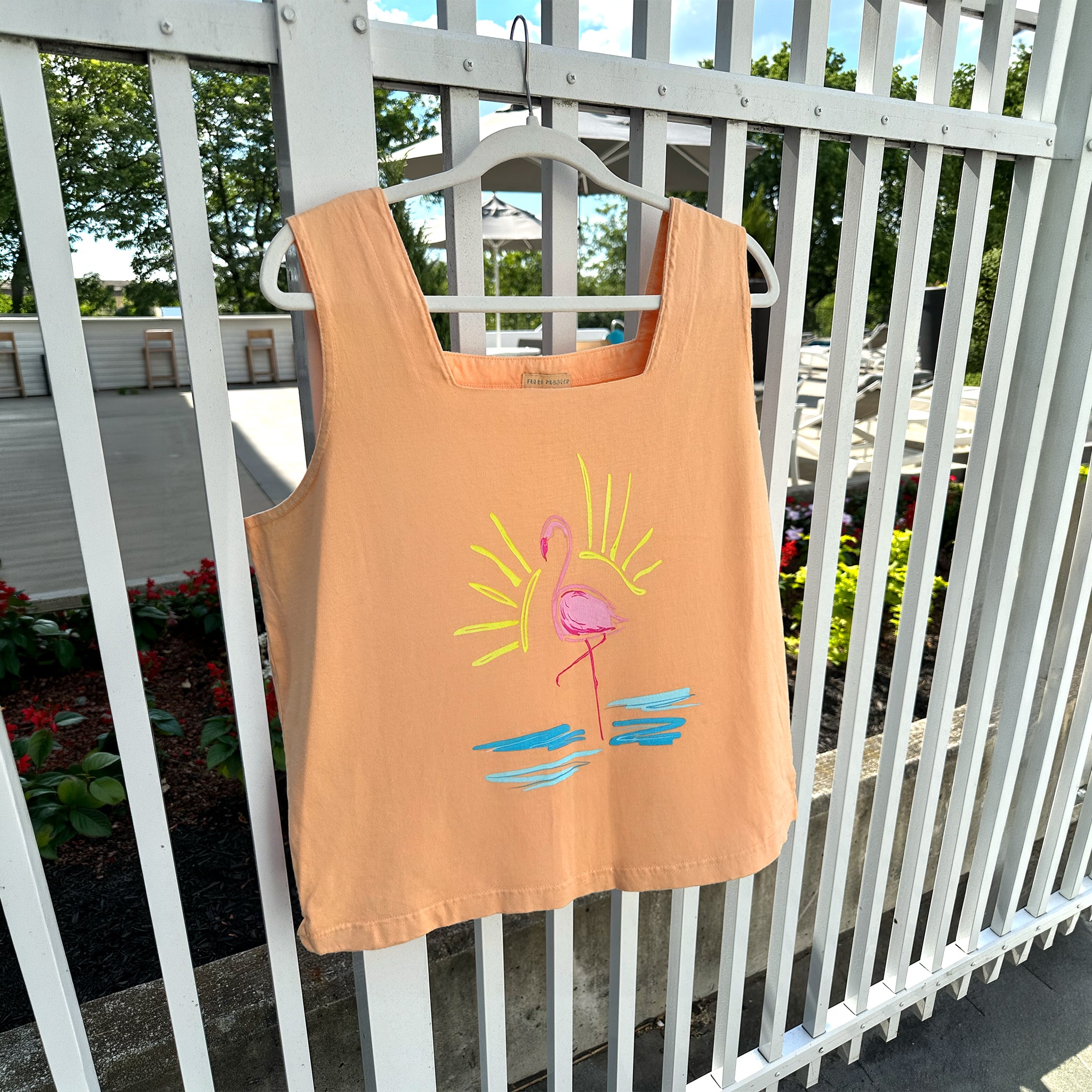 Flamingo Boxy Tank | Plus Size