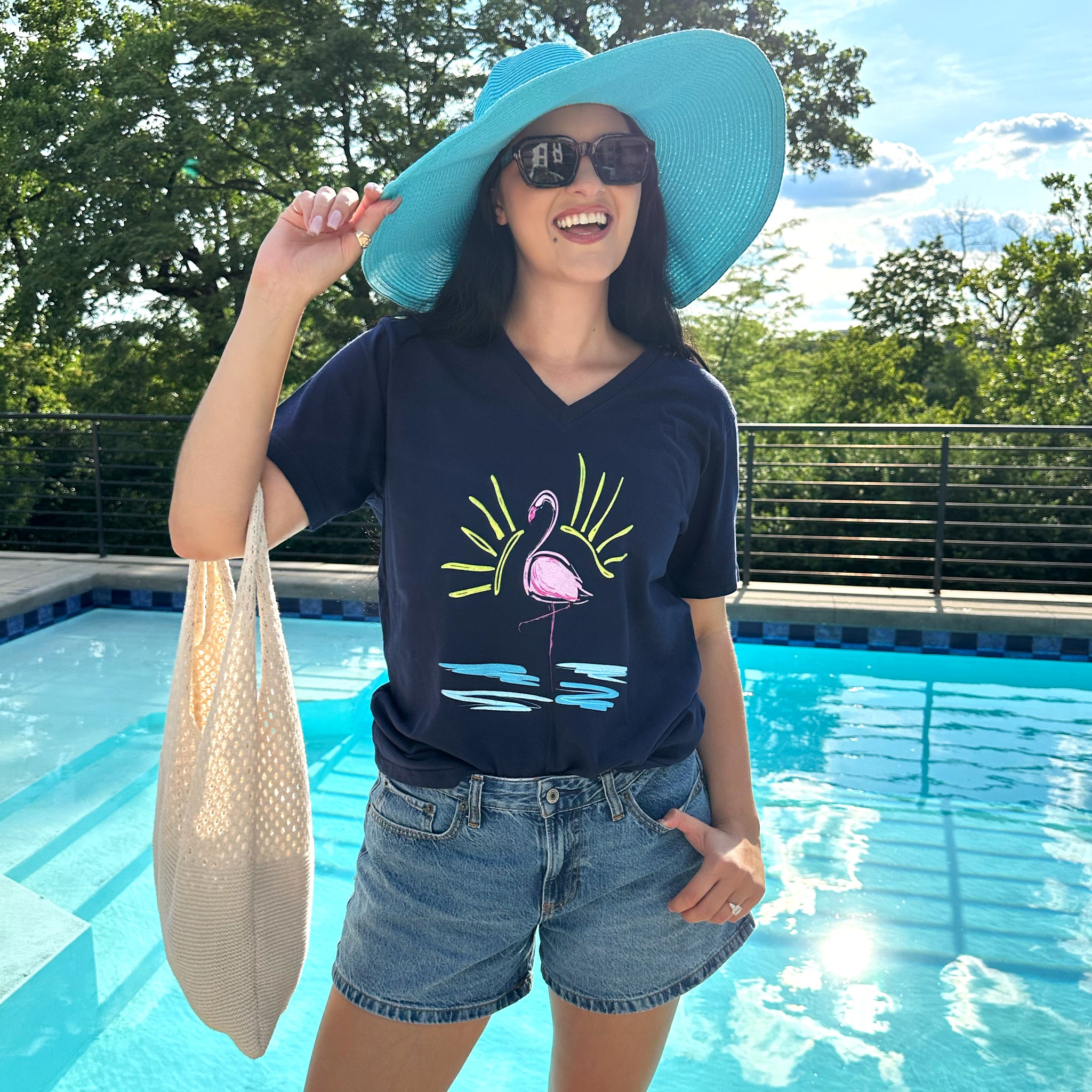 Flamingo V-Neck T