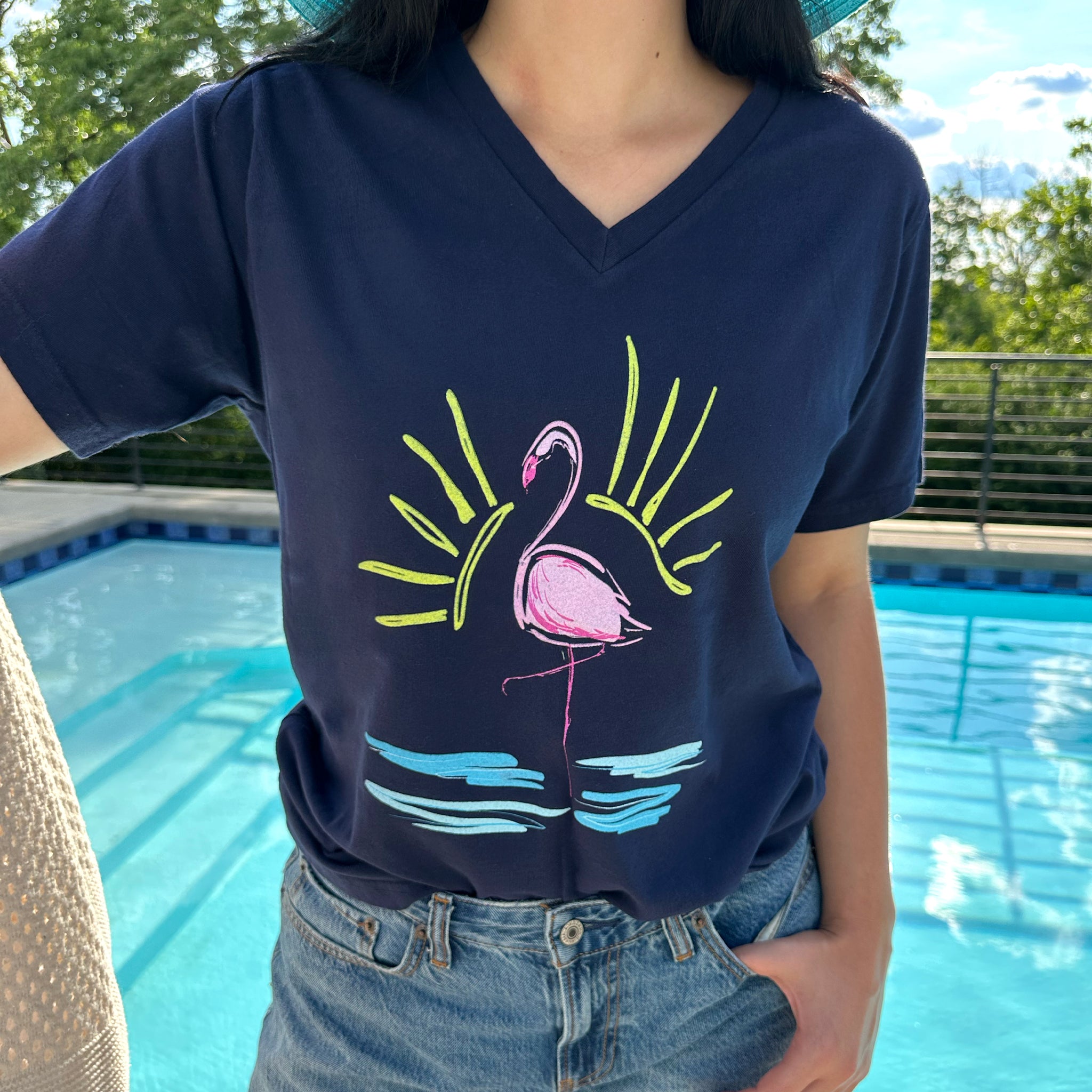 Flamingo V-Neck T