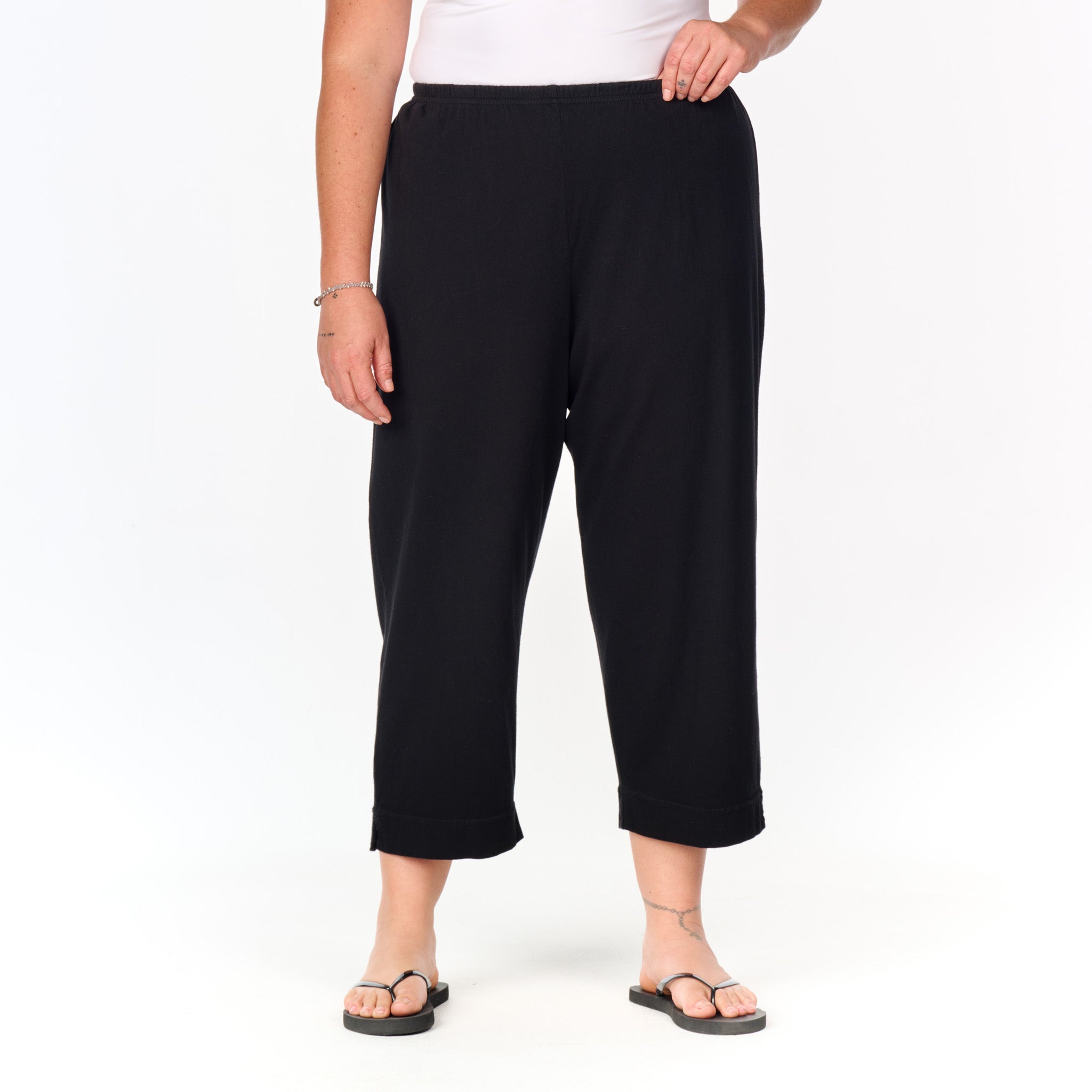 salsation★ Capri Pants★サイズM★ダークグリーン Jersey Capris | Plus Size