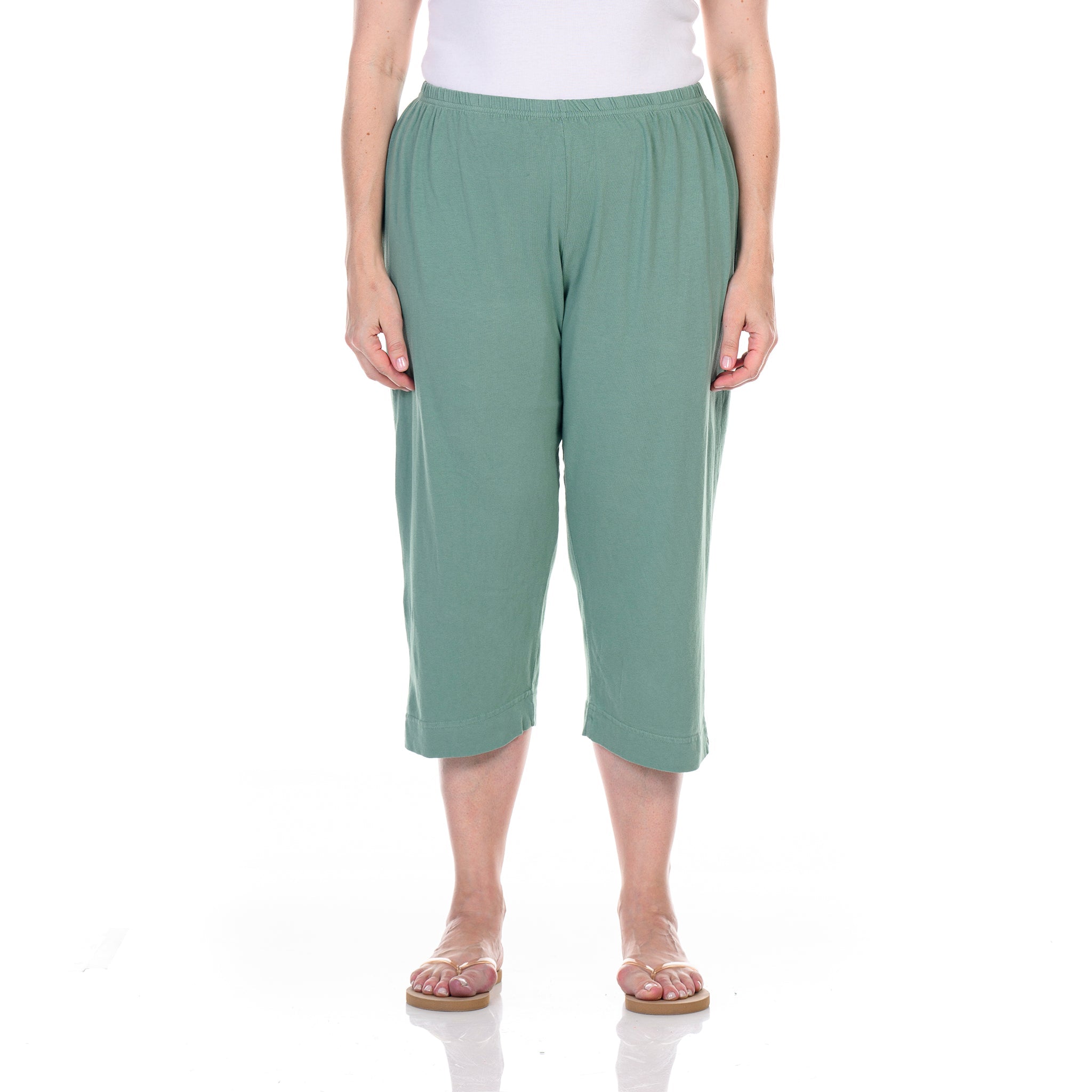Jersey Capris | Plus Size Daffodil-Lagoon