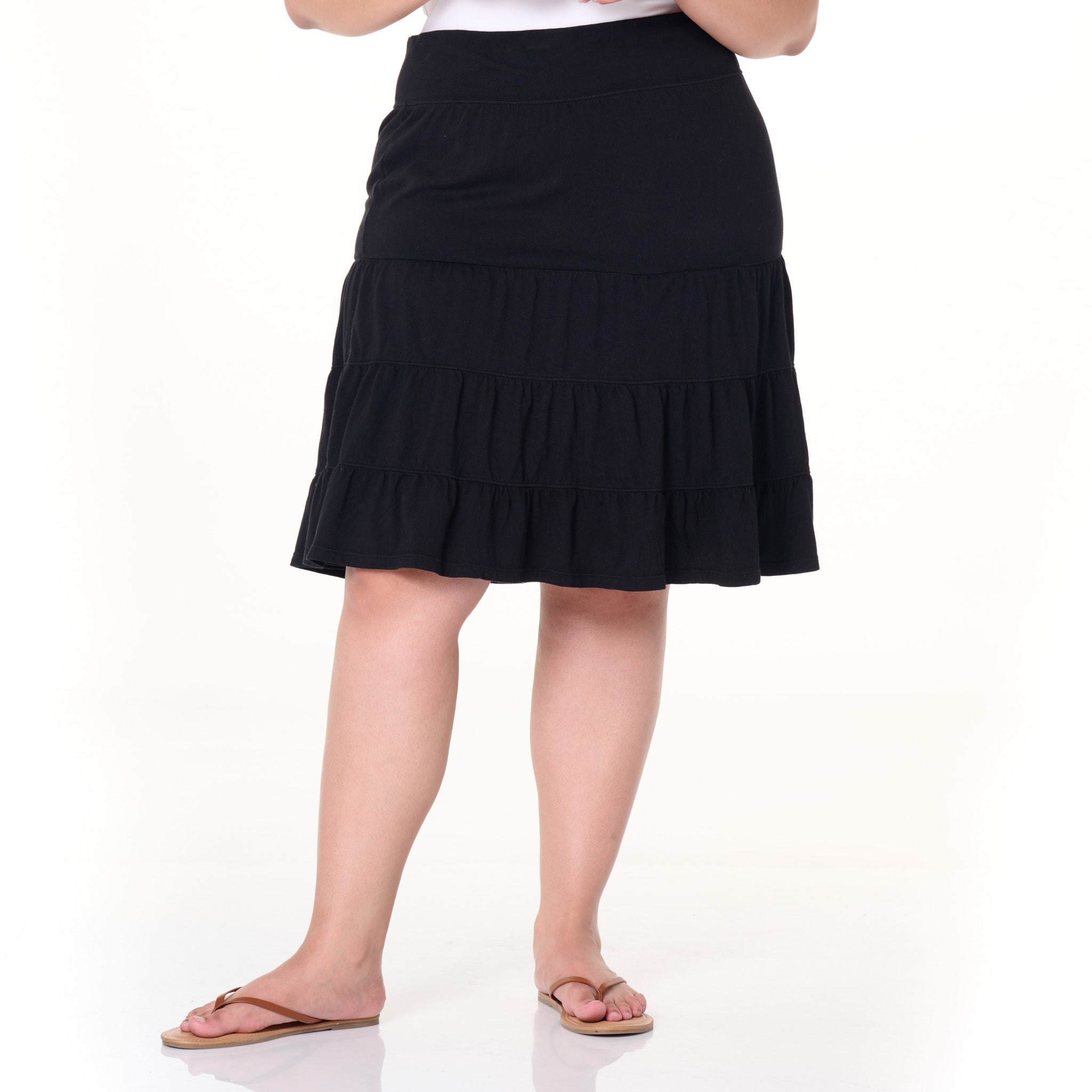 Jersey Tiered Skirt | Plus Size