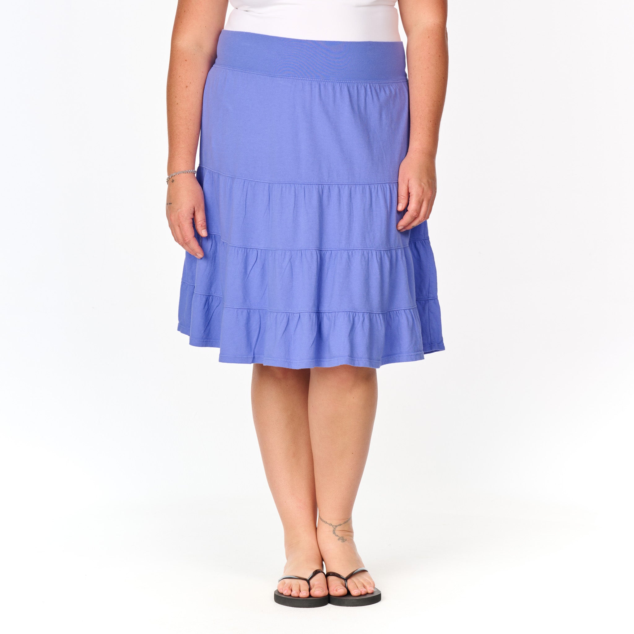 Jersey Tiered Skirt | Plus Size