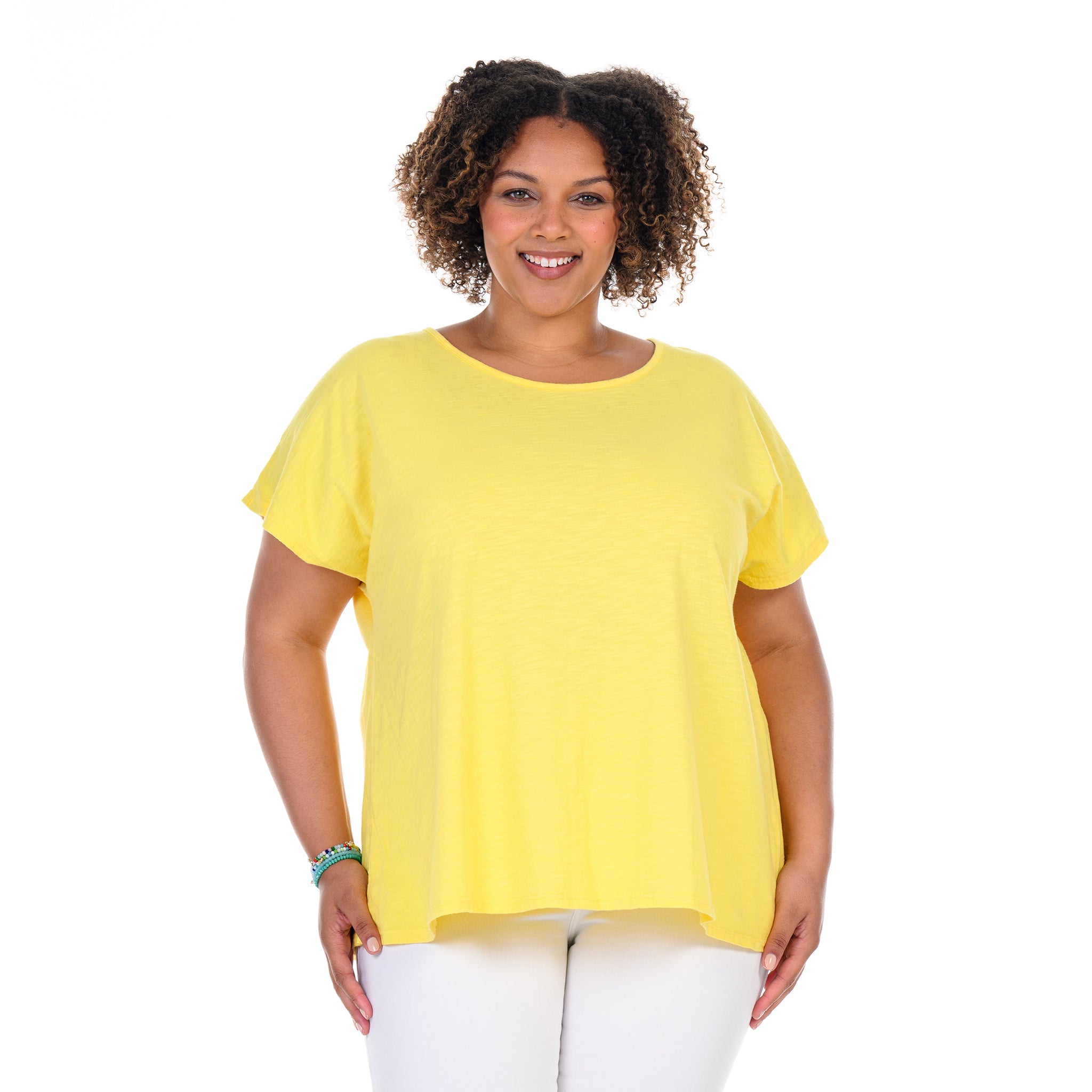 Keepsake T | Plus Size Daffodil-Lagoon