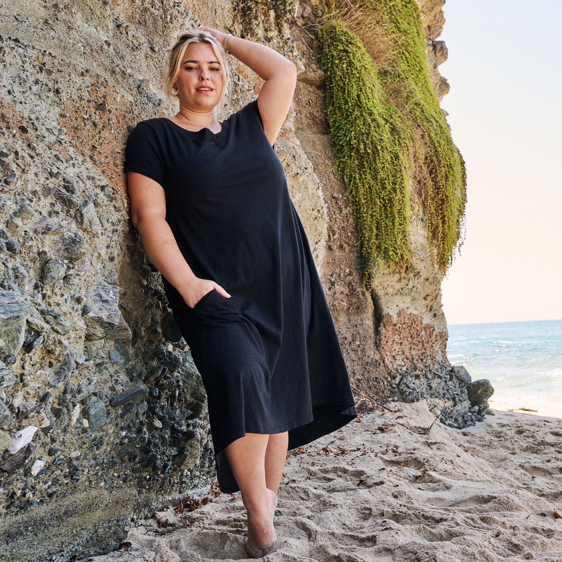 plus size black beach dress Limited Collection Women's Plus Size Black Tassel Beach Dress Size 10