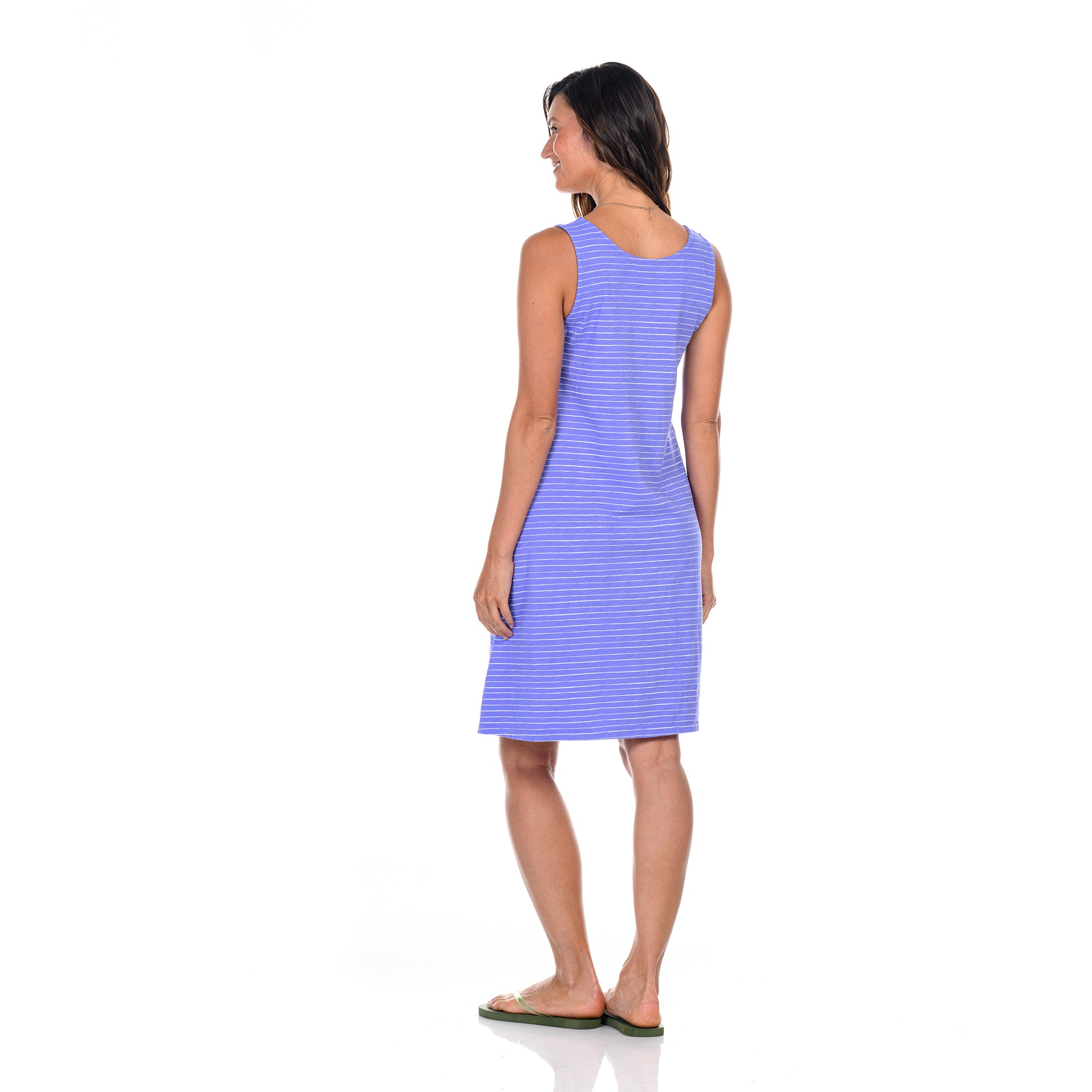 Ocean Stripe Drape Dress