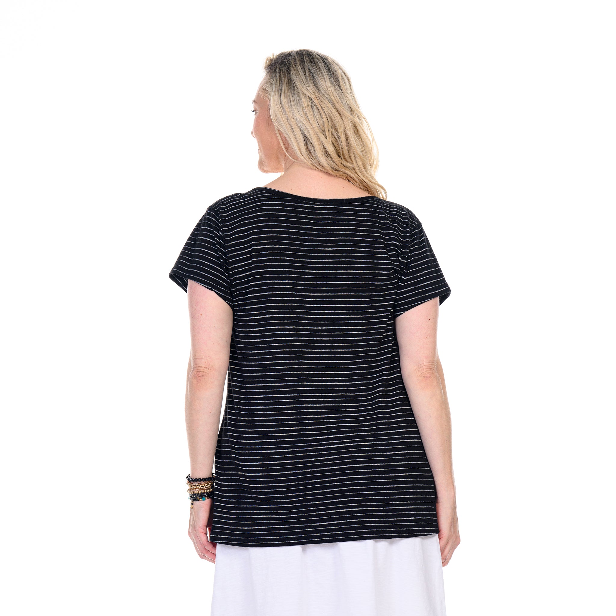 Ocean Stripe Vintage Scoop Neck T | Plus Size
