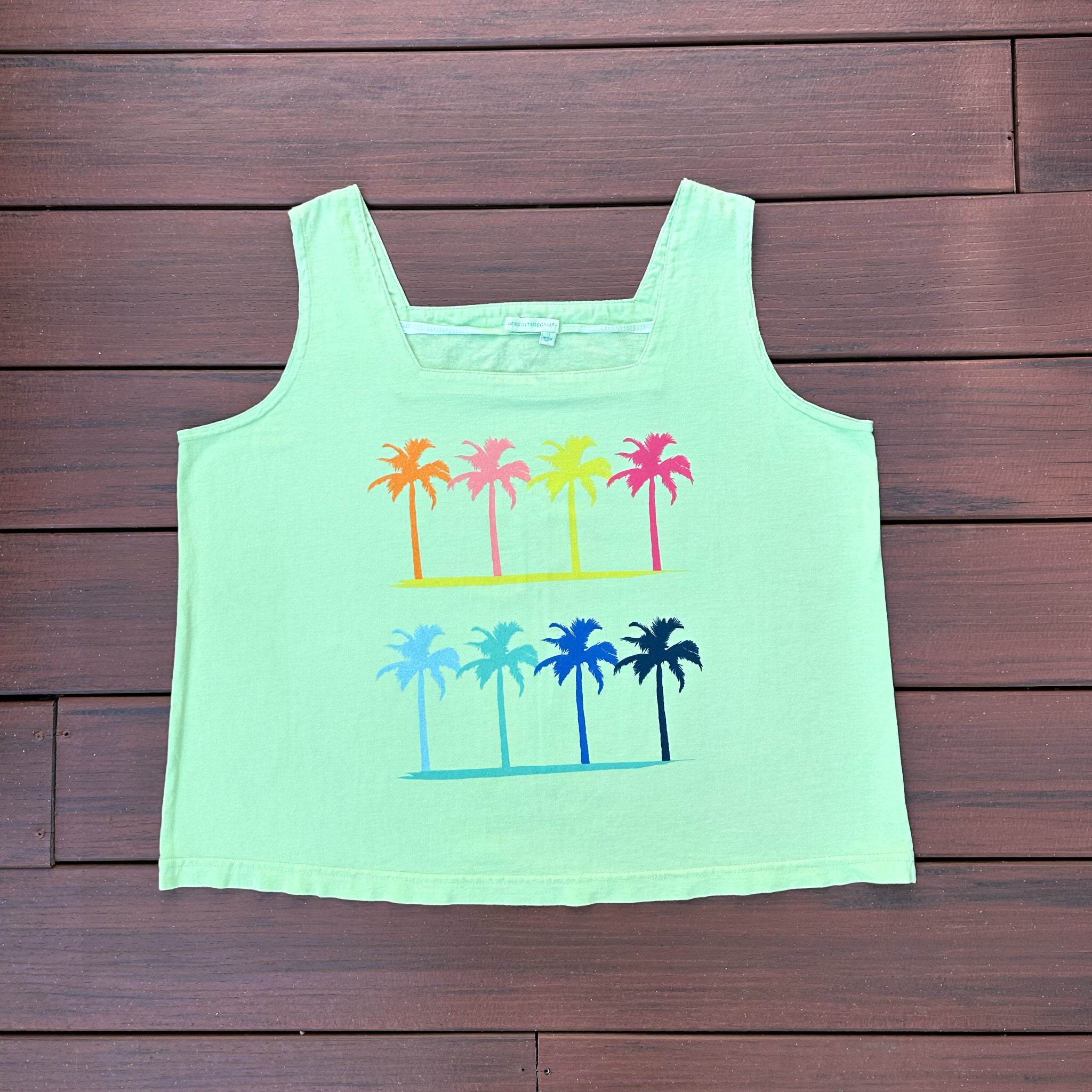Palm Hues Boxy Tank | Plus Size