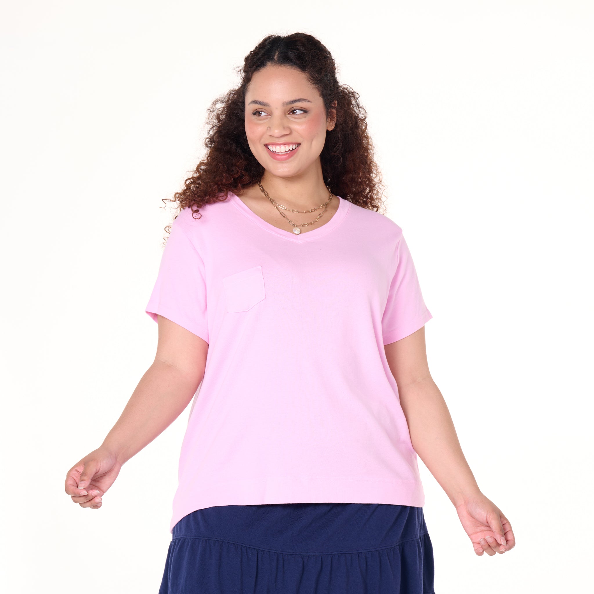 Ribbed Logo Fem T | Plus size Summer Colors
