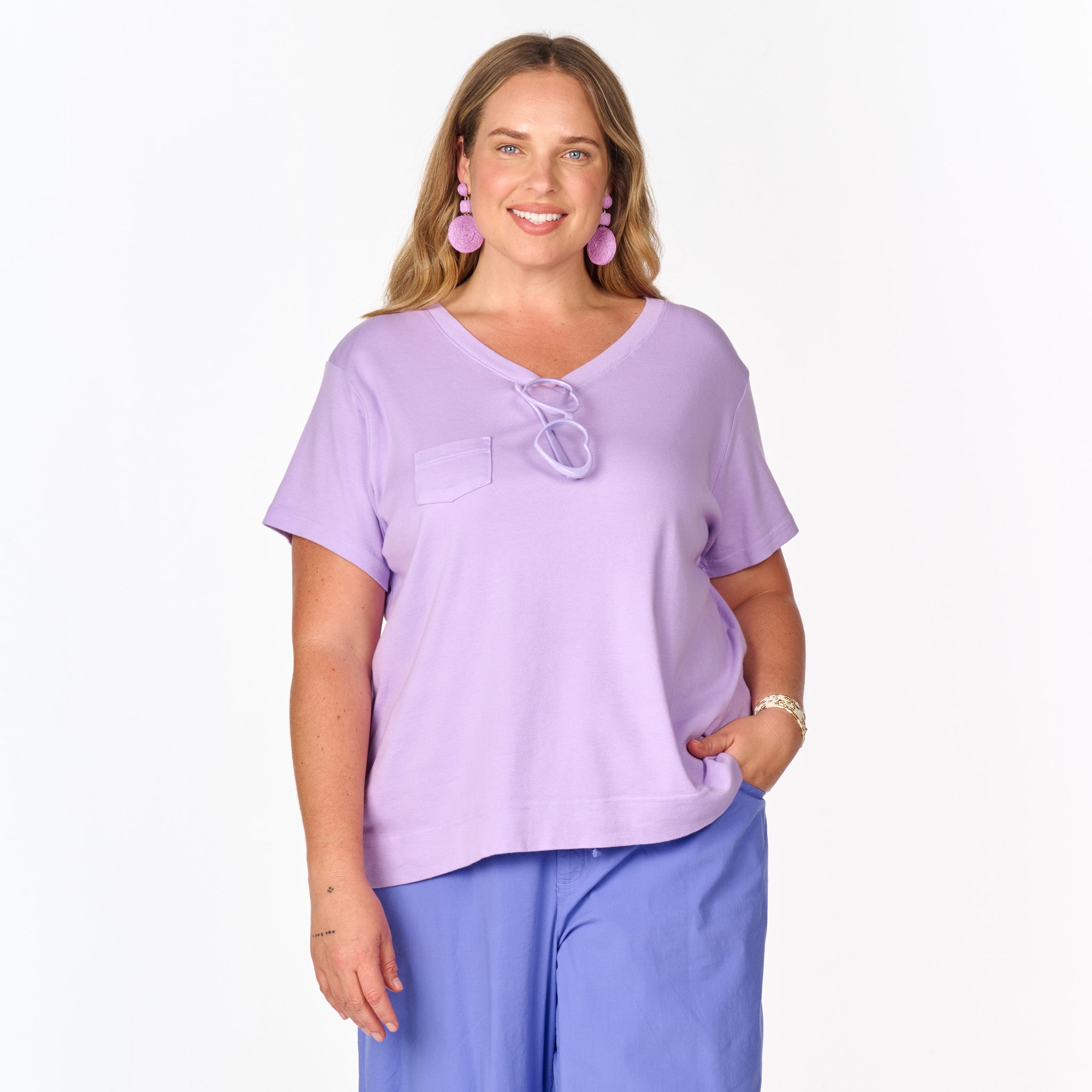 Ribbed Logo Fem T | Plus size