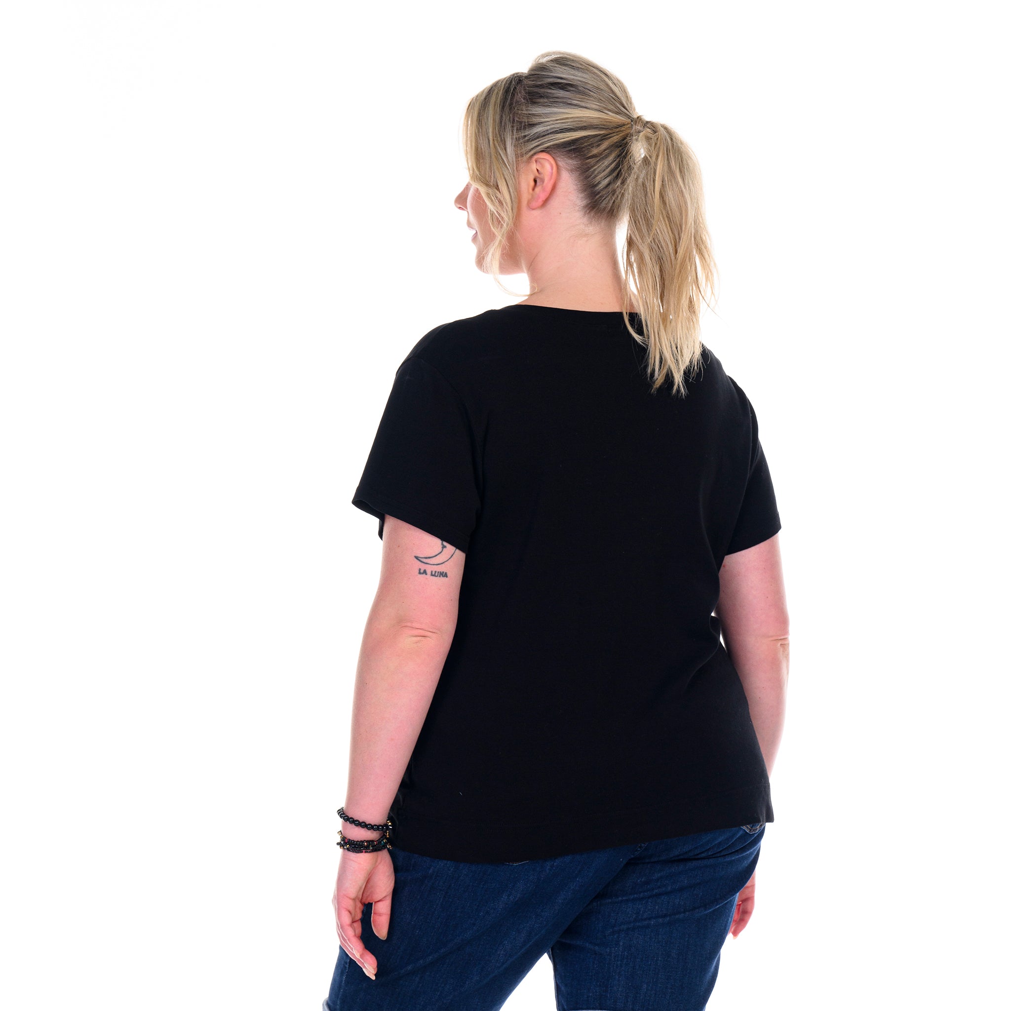 Ribbed Logo Fem T | Plus size