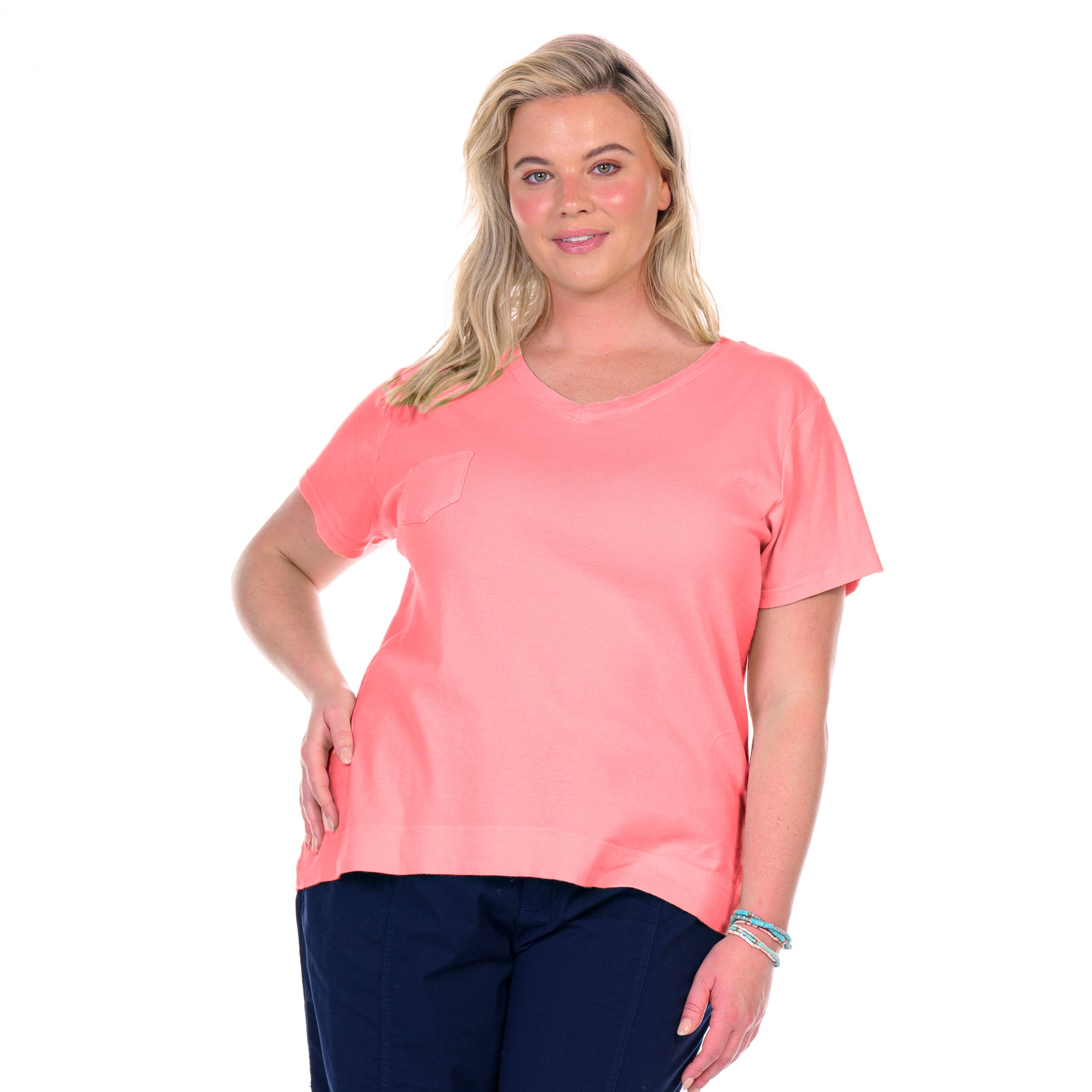 Ribbed Logo Fem T | Plus size