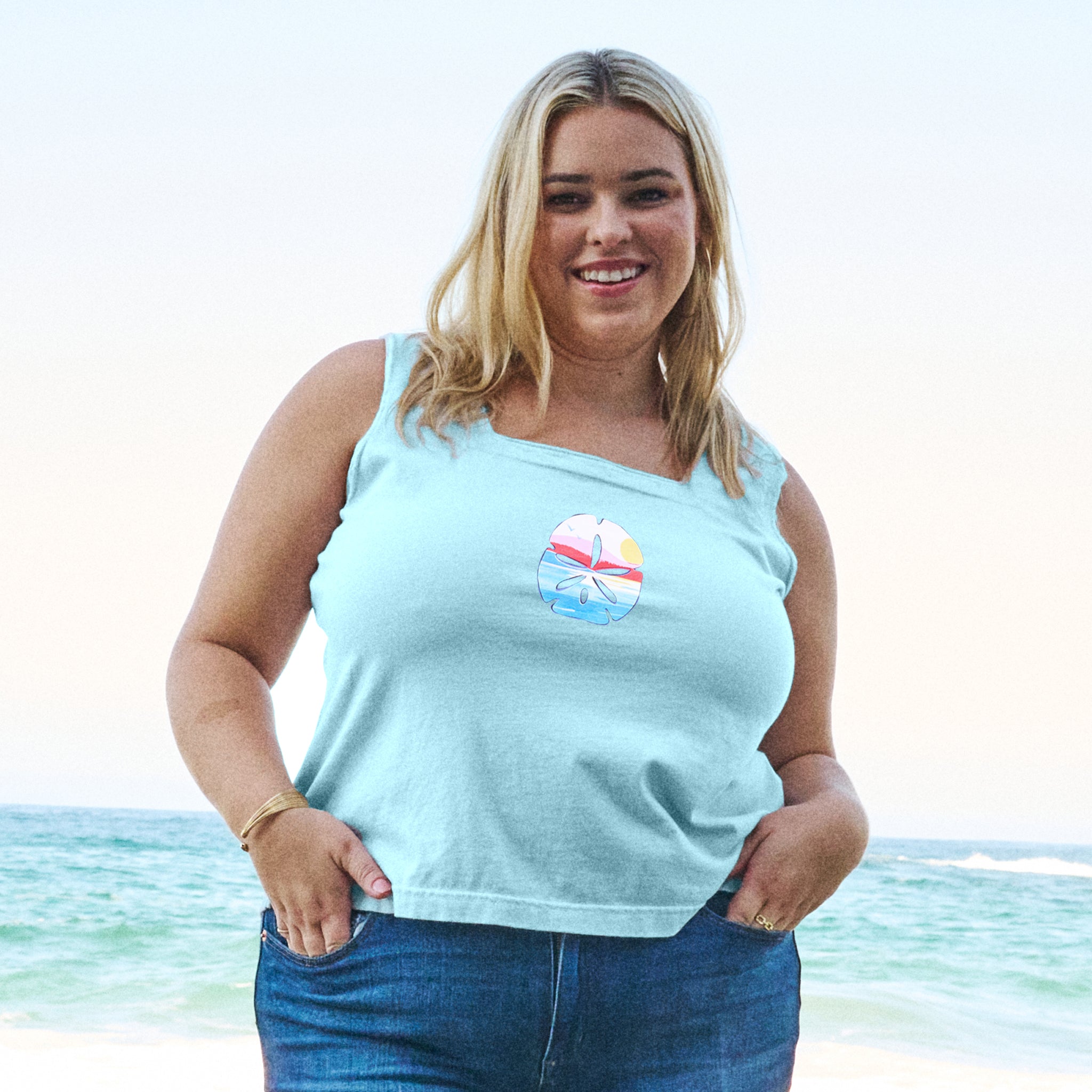 Freedom Sand Dollar Boxy Tank | Plus Size