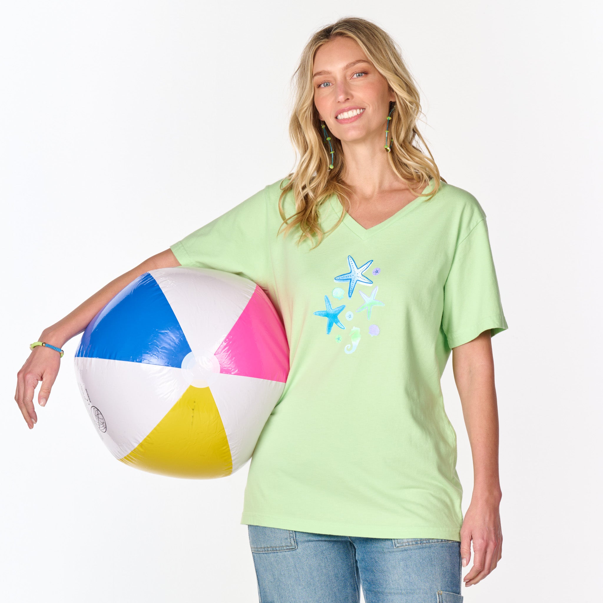 Scattered Shells V-Neck T