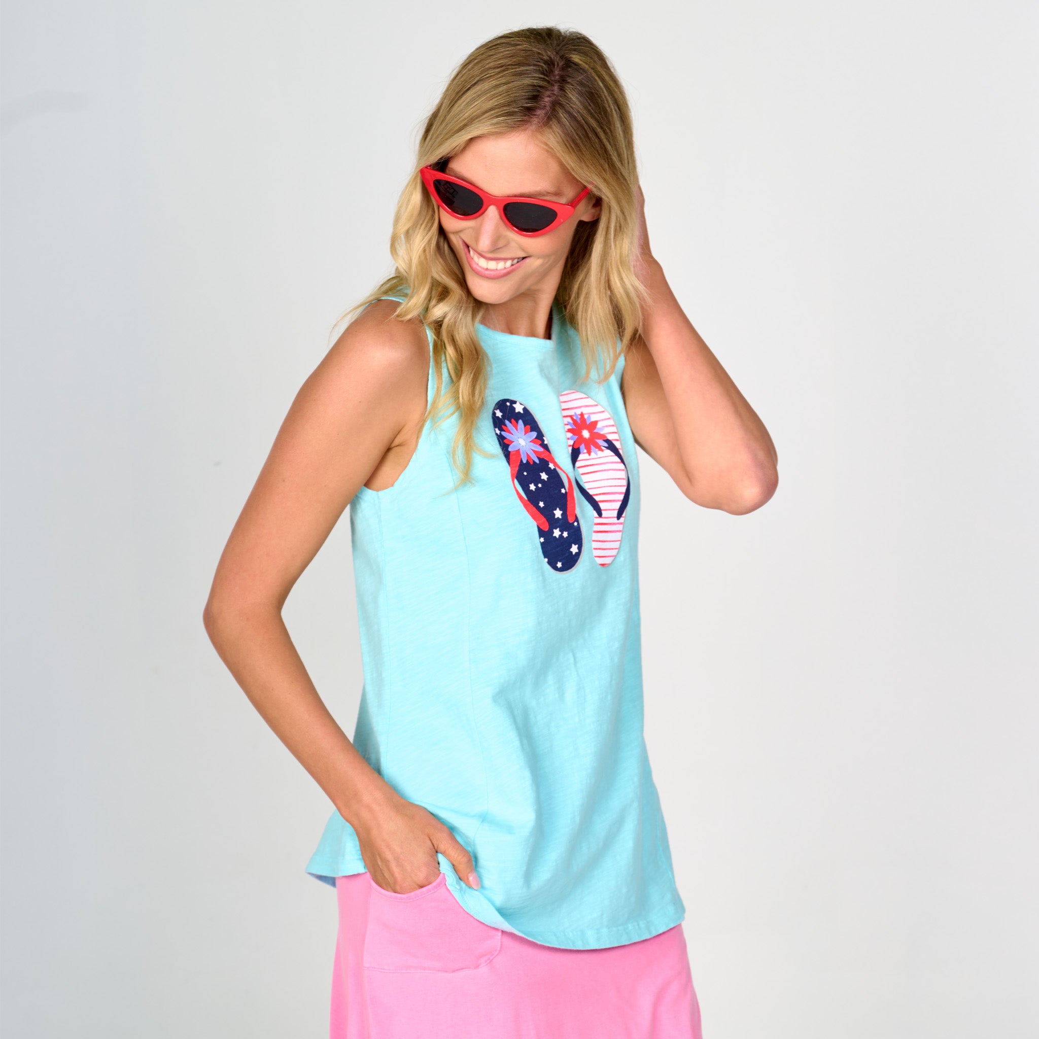 Stars & Stripes Flip Flop Chloe Tank