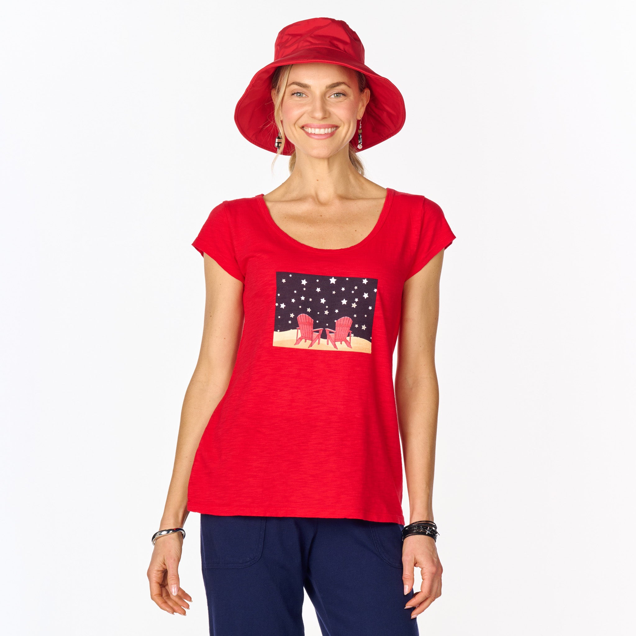 Starry Night Vintage Scoop Neck T