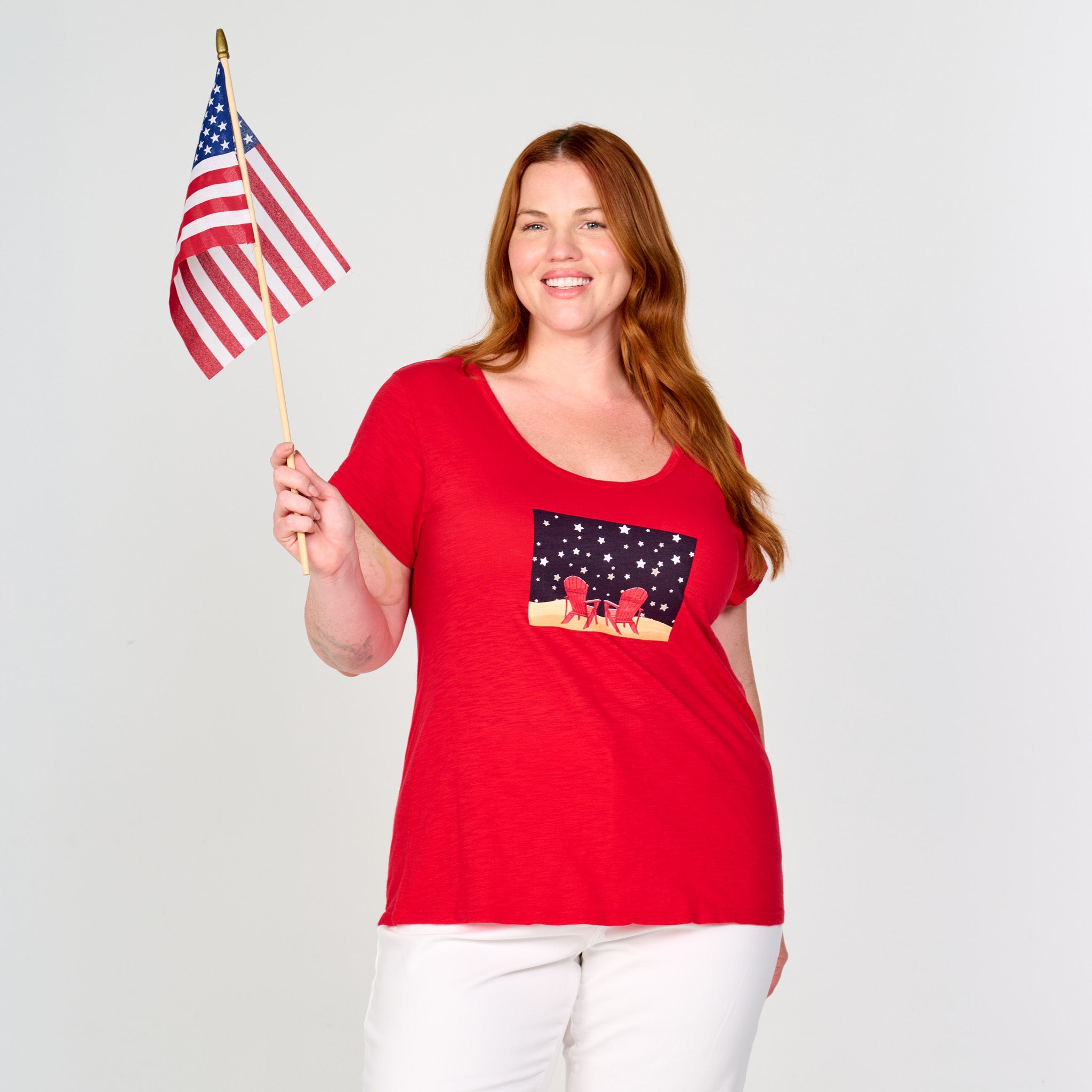 Starry Night Vintage Scoop Neck T | Plus Size