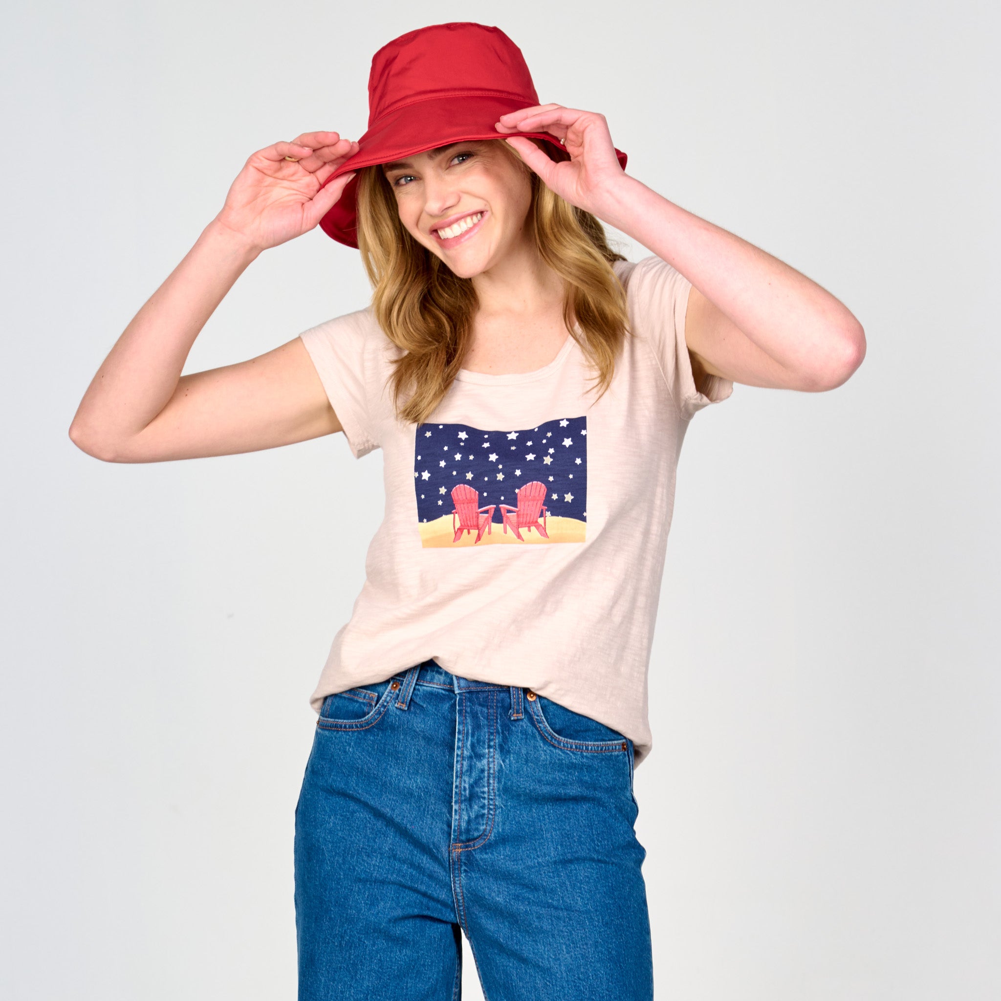 Starry Night Vintage Scoop Neck T