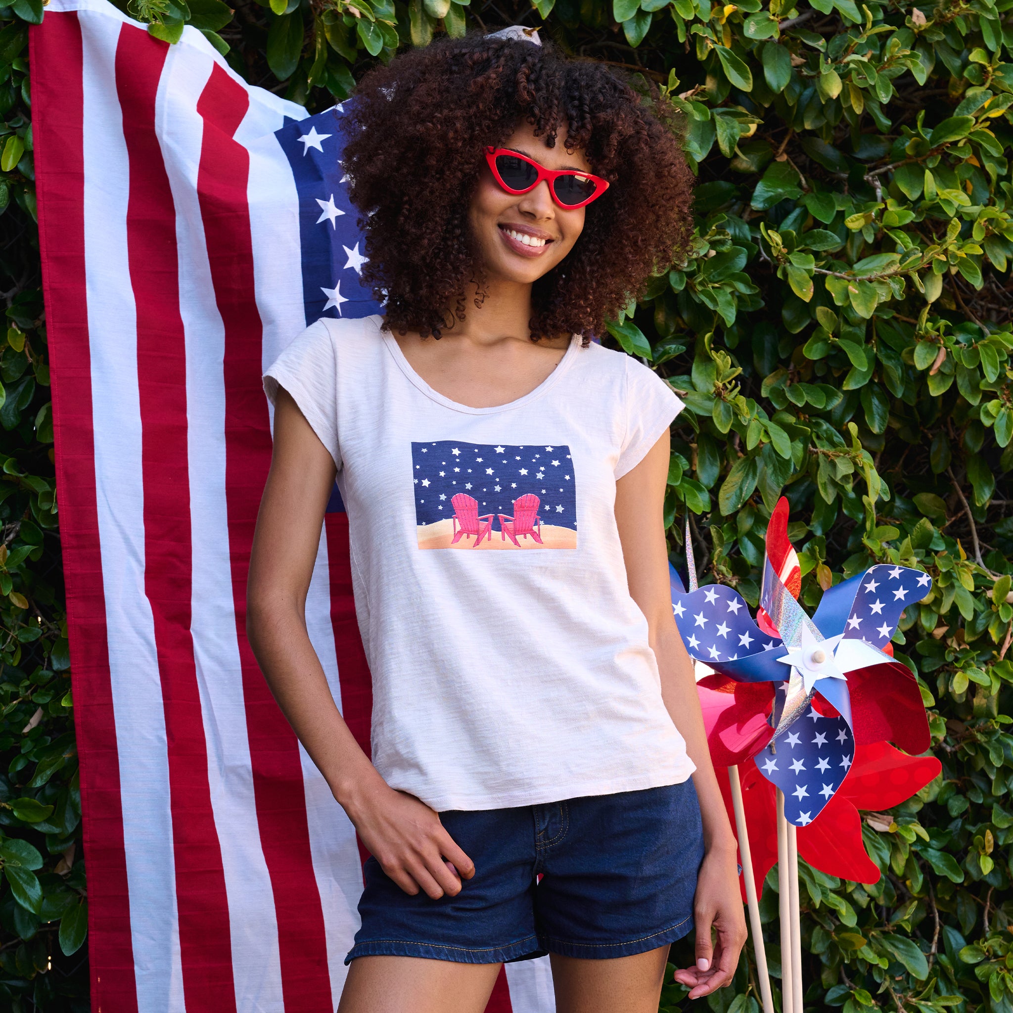 Starry Night Vintage Scoop Neck T