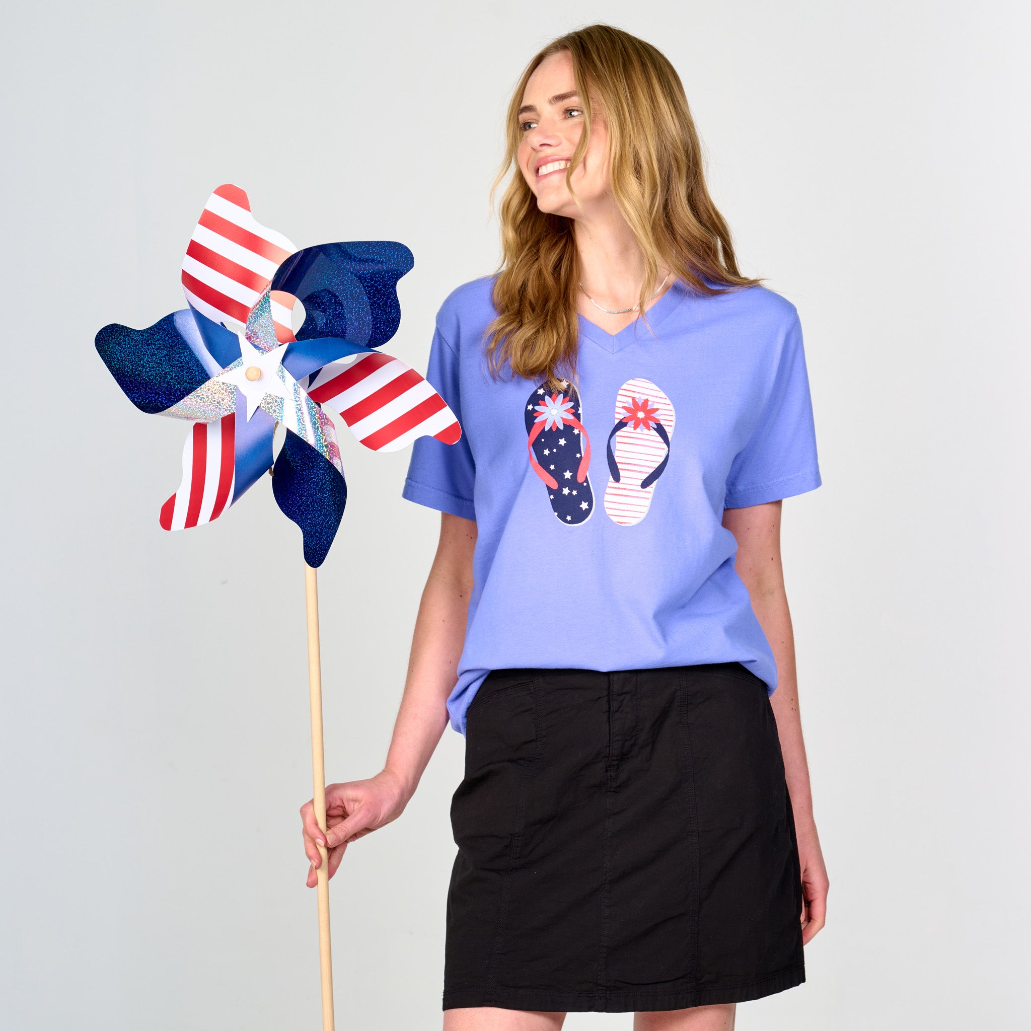 Stars & Stripes Flip Flop V-Neck T
