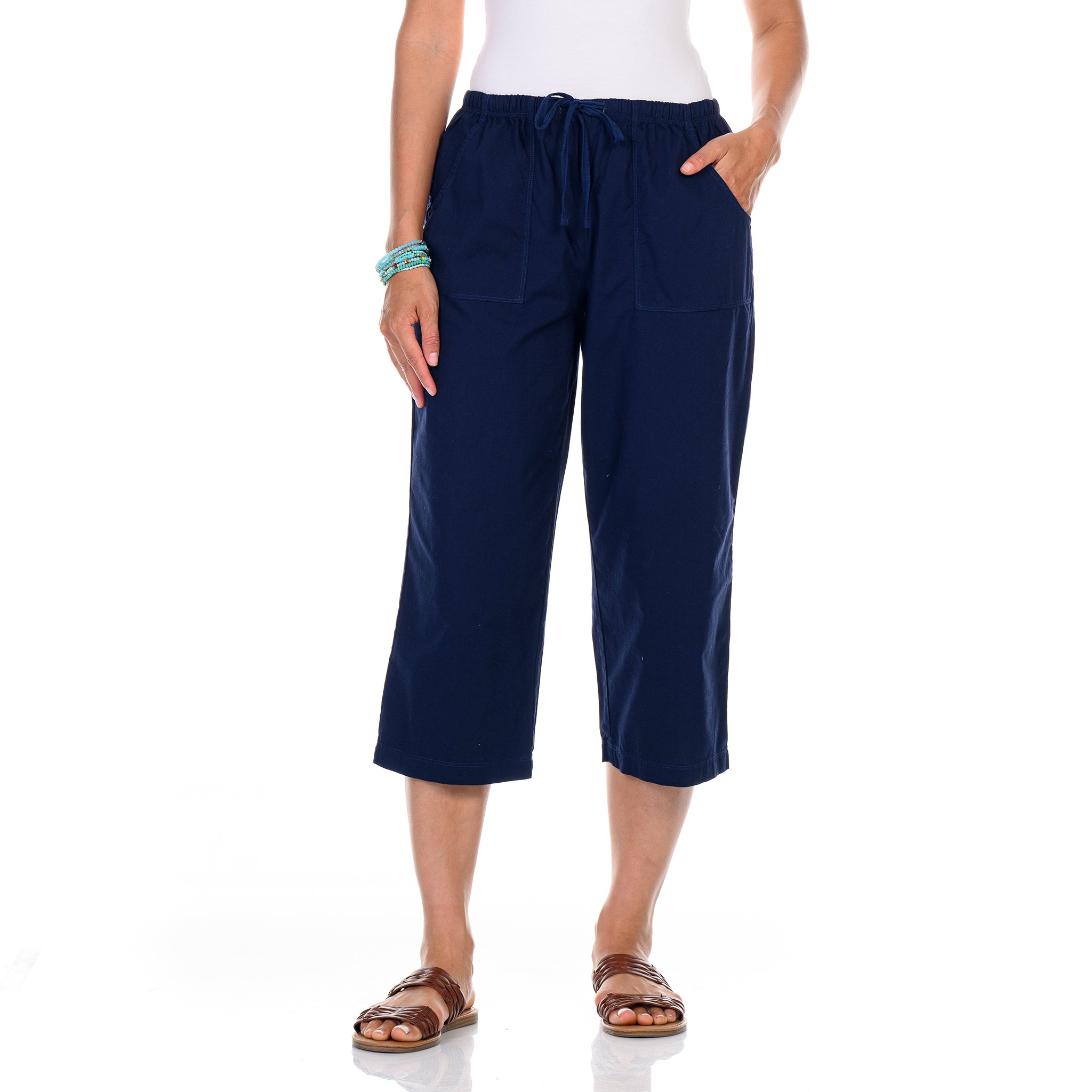 Topstitch Sheeting Capris