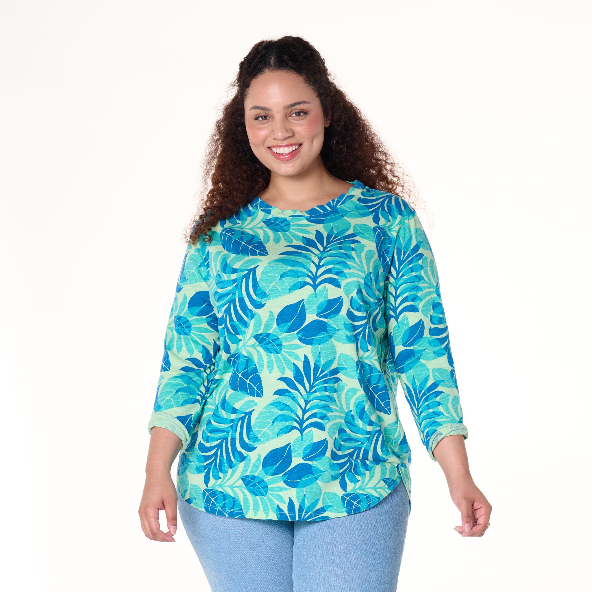 Fiji Palm Catalina Top | Plus Size