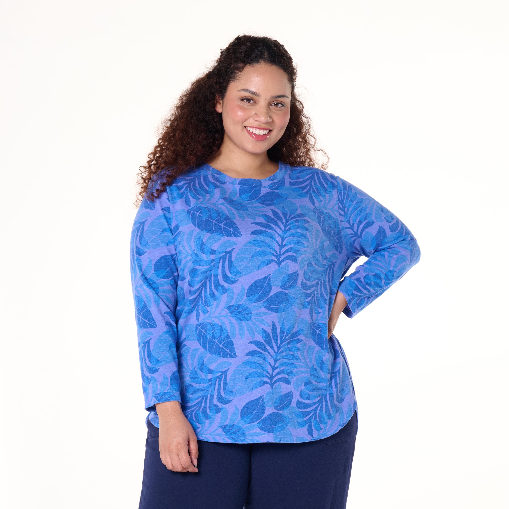 Fiji Palm Catalina Top | Plus Size