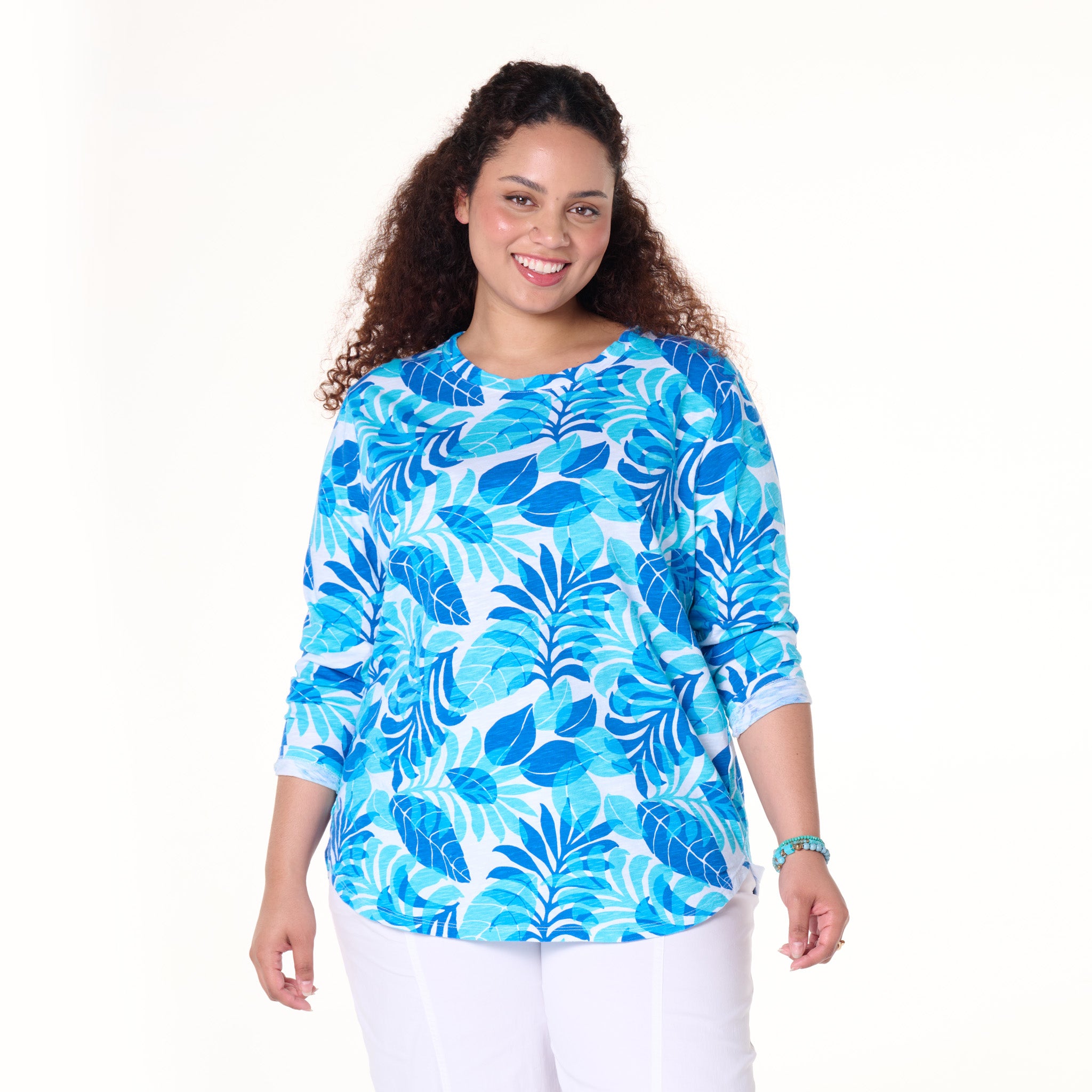 Fiji Palm Catalina Top | Plus Size