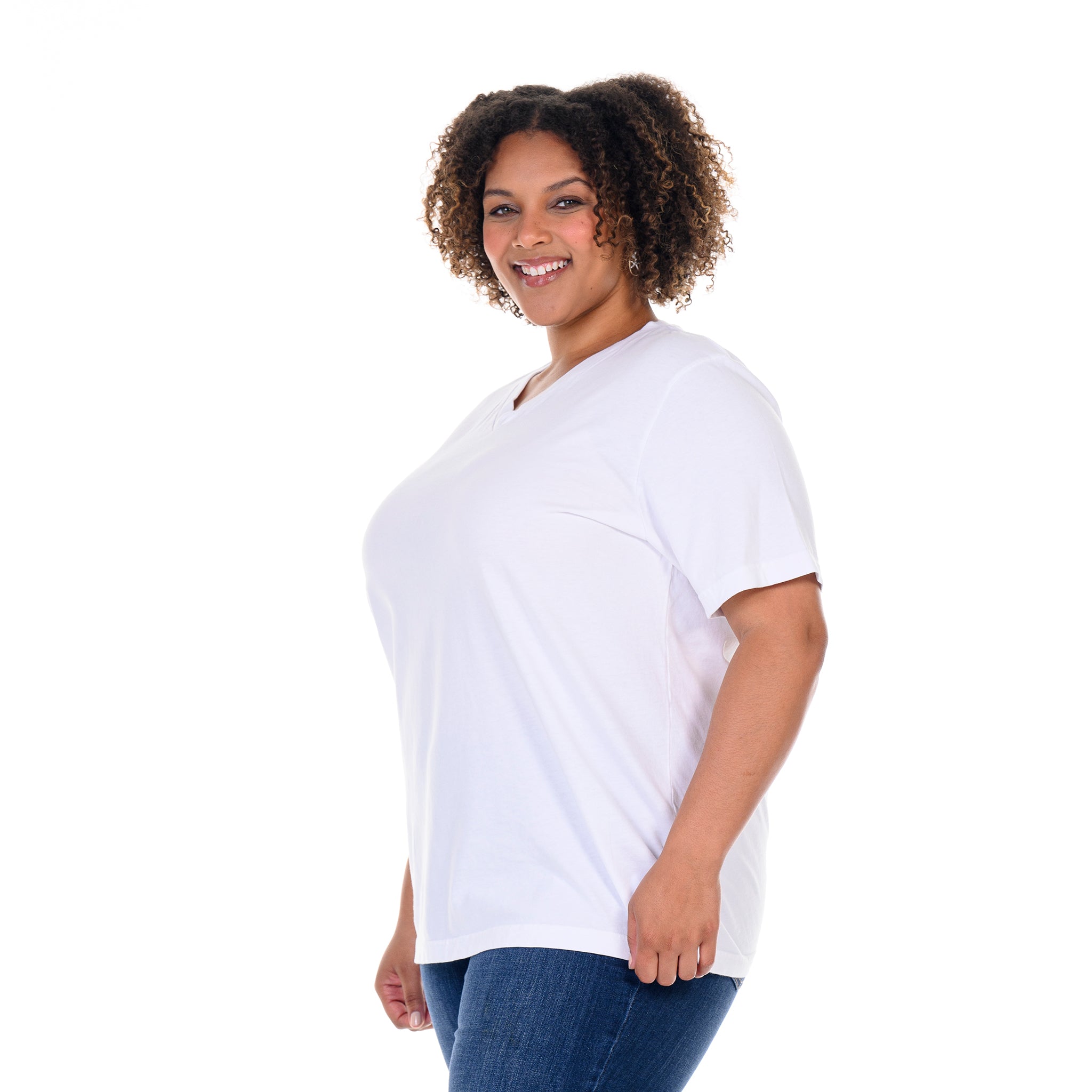 Maglietta Trendyol Donna Plus Size, Scollo A V, Cotone 100%, Vestibilità Regolare, Colore Rosso