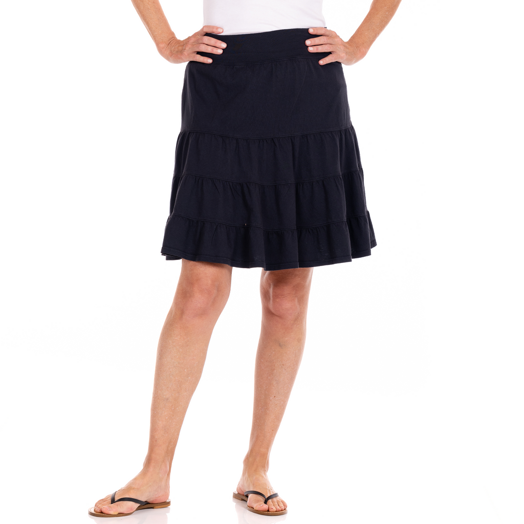 black jersey skirt