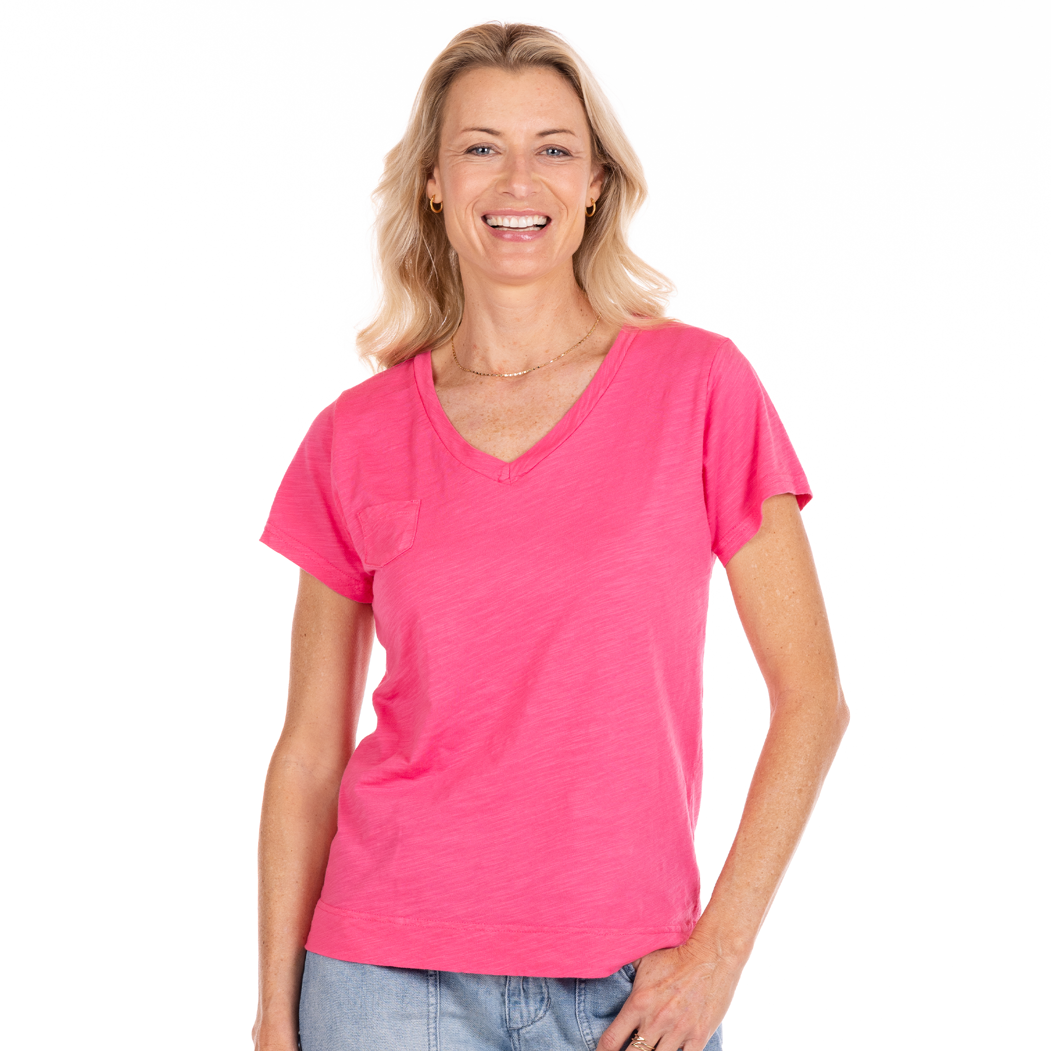 Heritage Logo Fem T Papaya