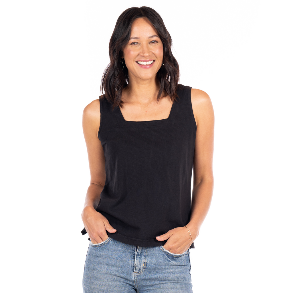 boxy tank top for women over 40
