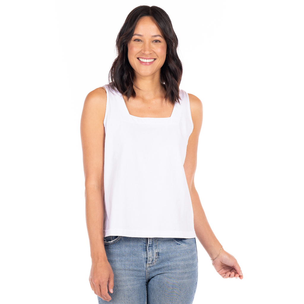 boxy tank top for older women