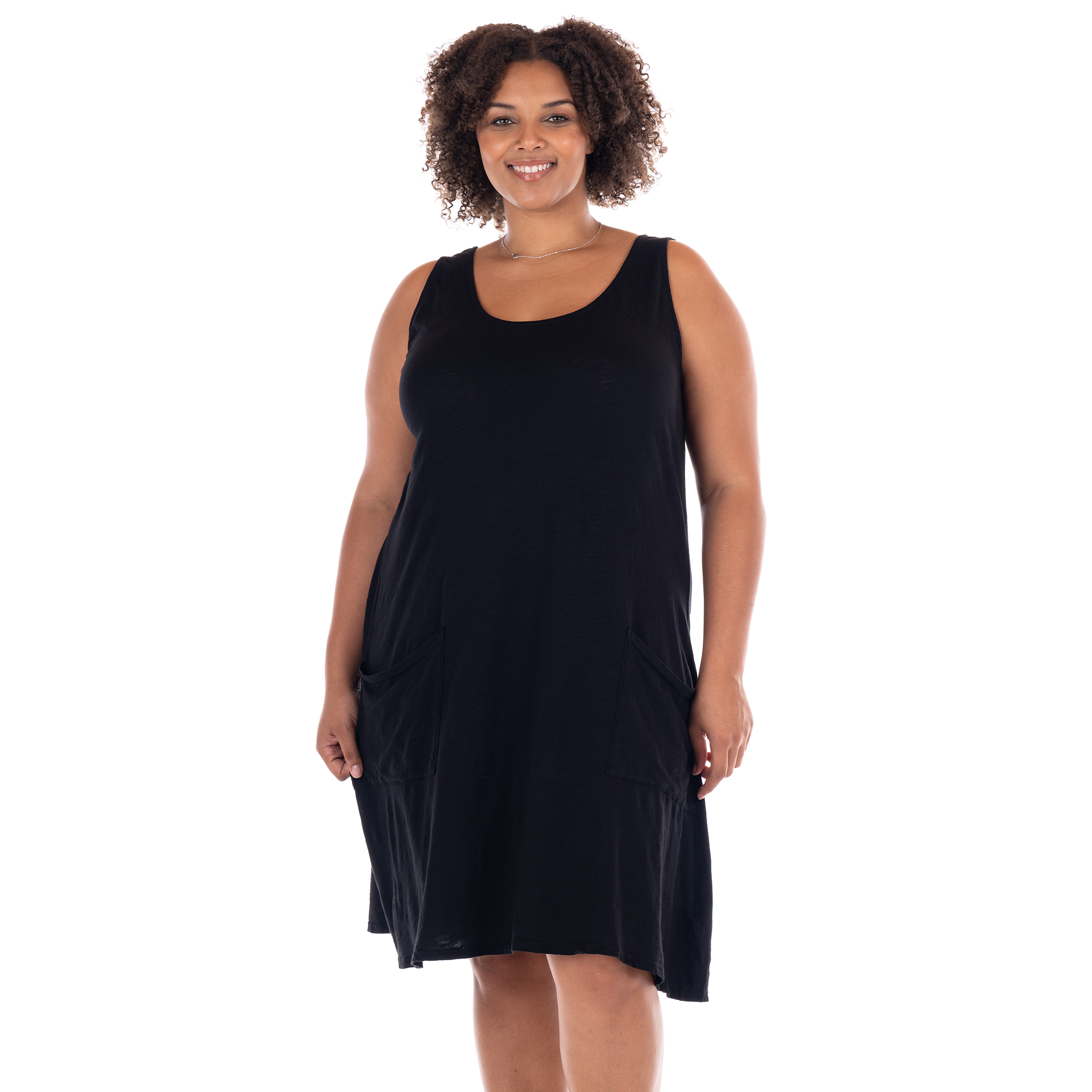 black plus size dress